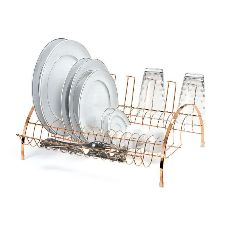 Escorredor de Louça Fantastik 15 Pratos Rose Gold - Arthi