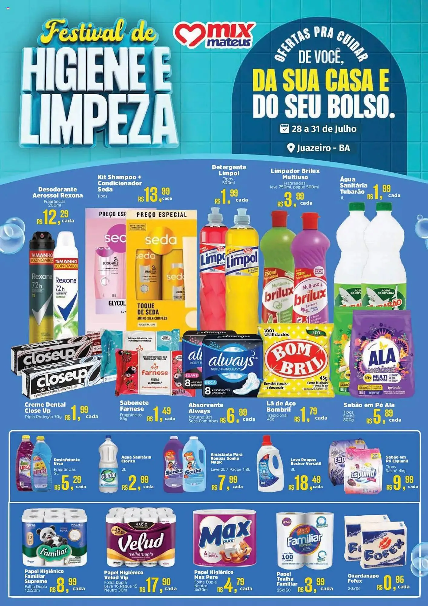 Encarte de Catálogo Supermercados Mateus 28 de julho até 31 de julho 2025 - Pagina 1