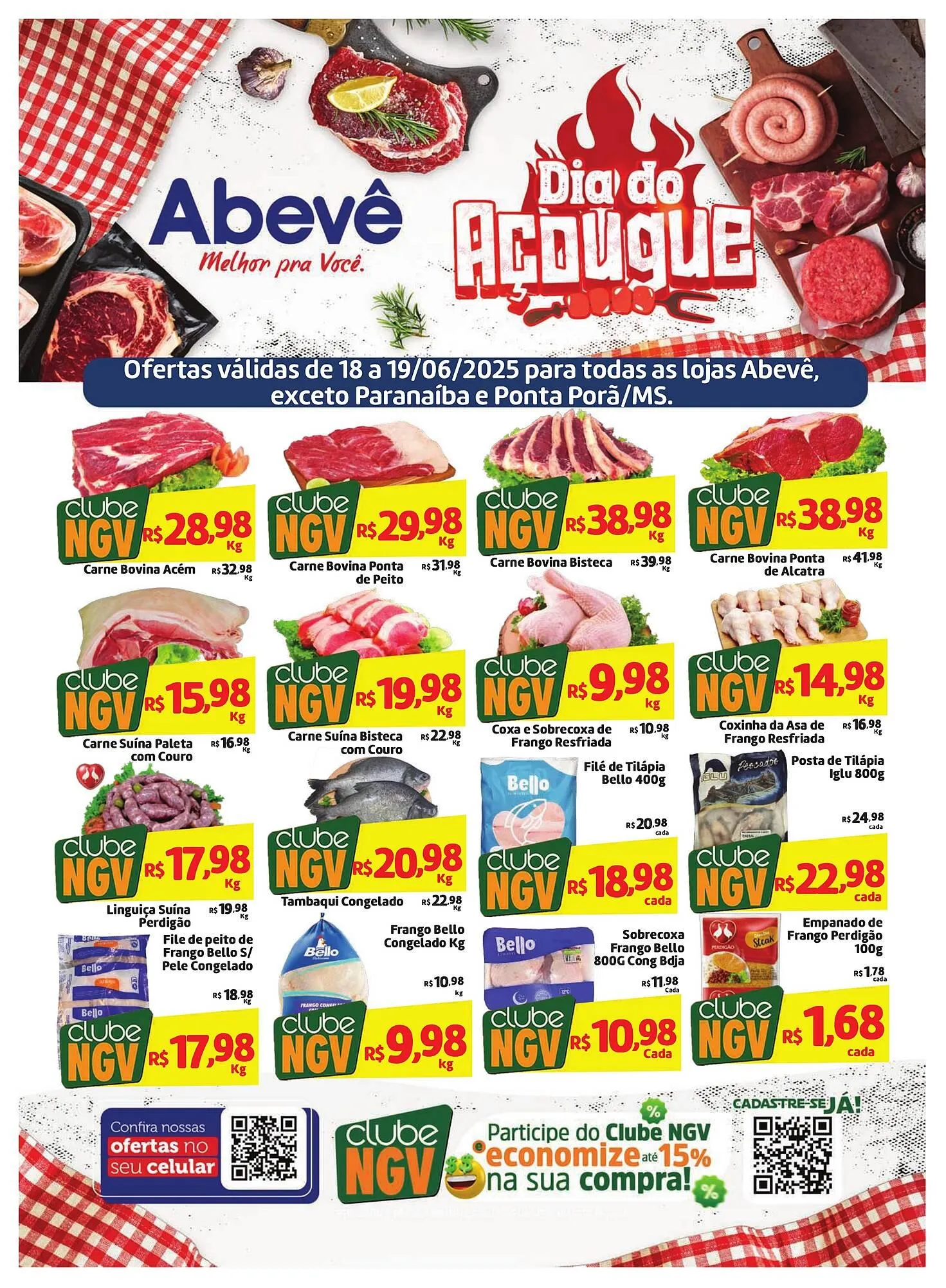 Encarte de Catálogo Abevê Supermercados 18 de junho até 19 de junho 2025 - Pagina 1