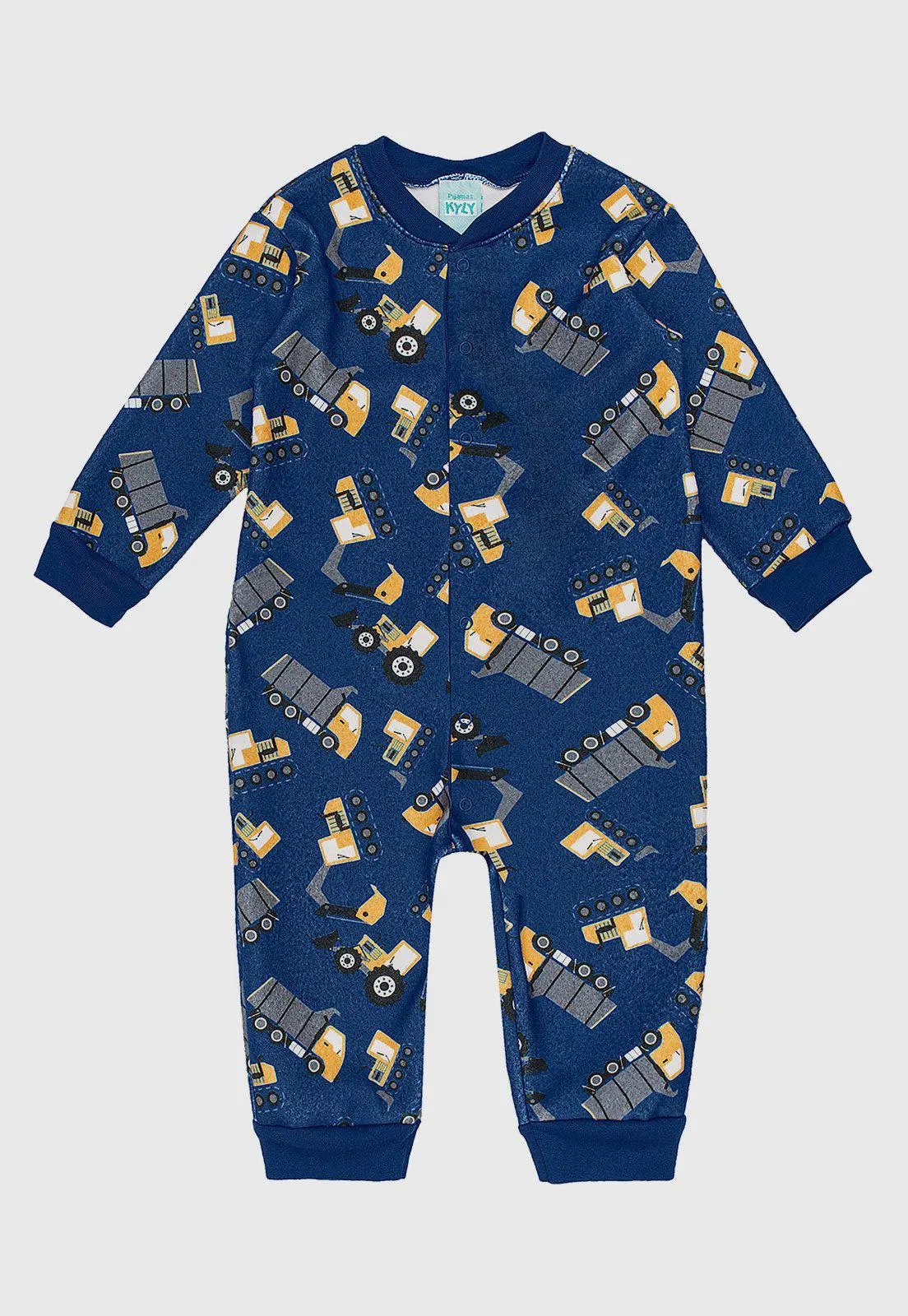 Pijama Infantil Kyly Longo Caminhão Azul