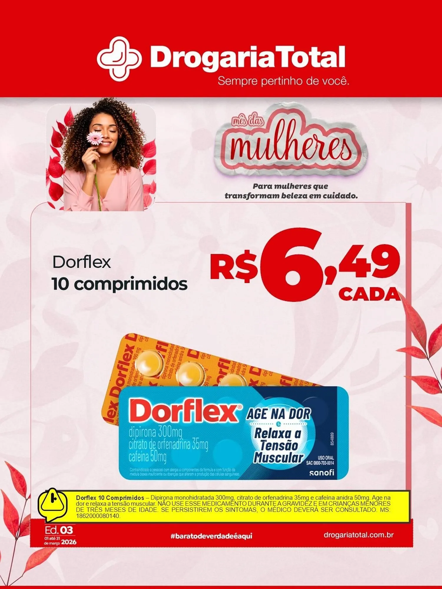 Encarte de Catálogo Drogaria Total 6 de março até 31 de março 2026 - Pagina 1