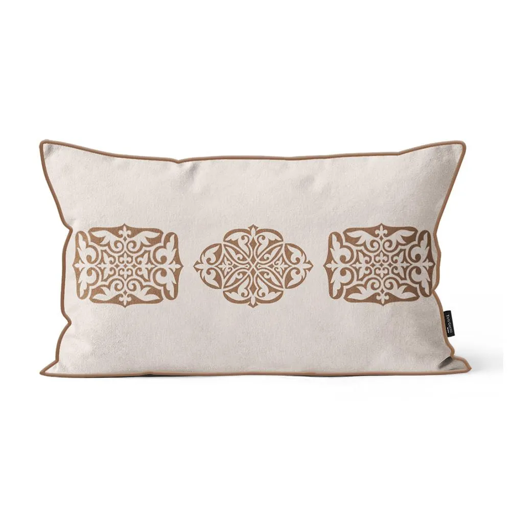 Capa Almofada Rinzeira Moment MT24158 Linho Com Cordão Cru Avelã 30x50cm MT24158 - Tuti Gottô