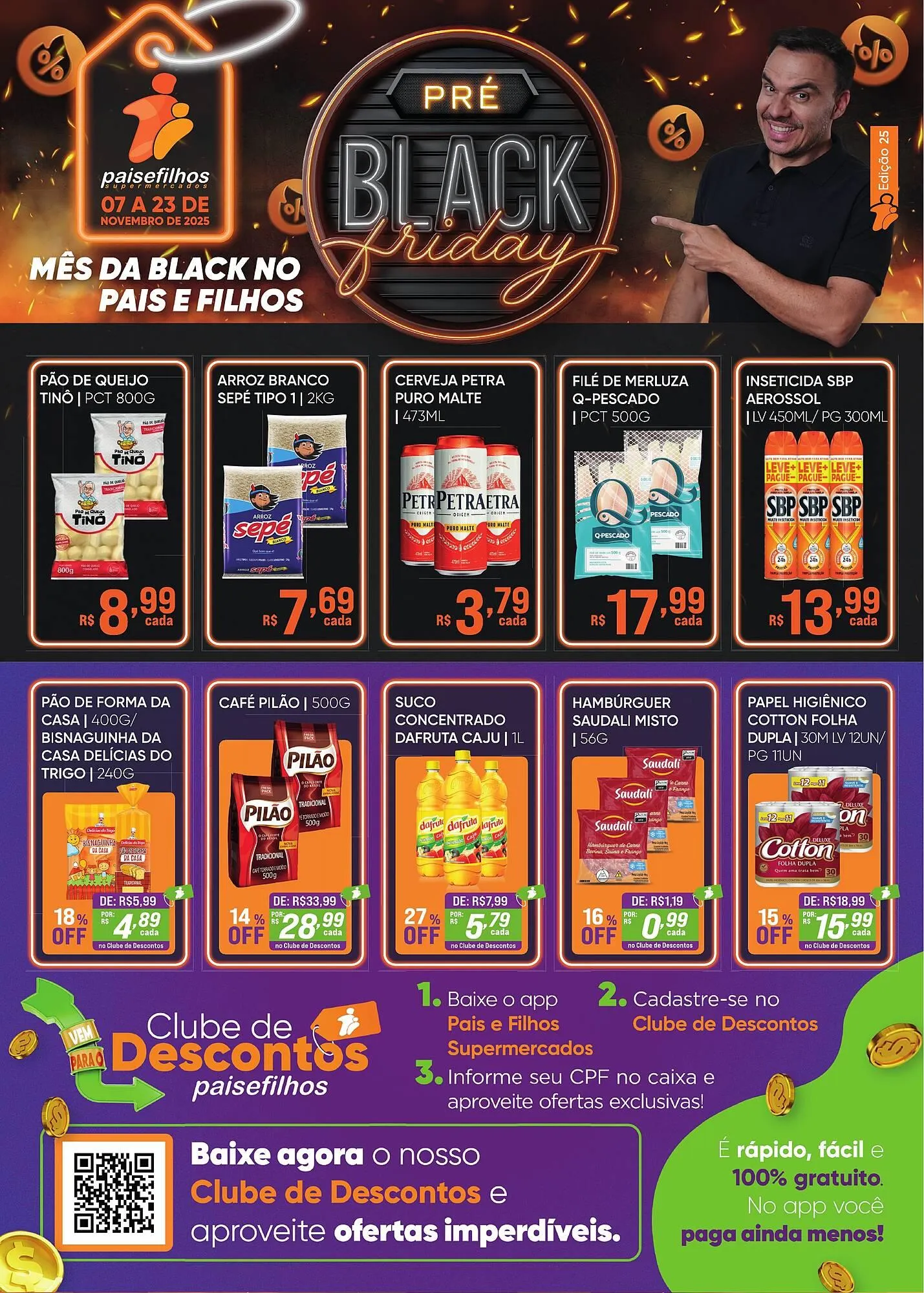 Encarte de Catálogo Pais e Filhos Supermercados 10 de novembro até 23 de novembro 2025 - Pagina 1