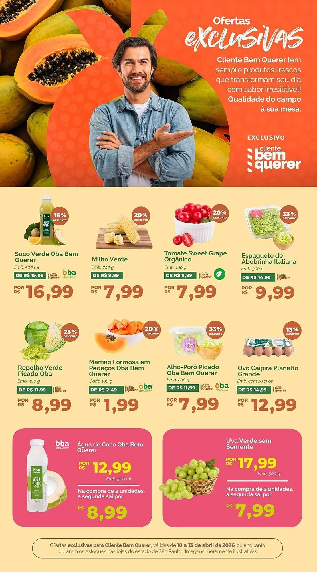 Encarte de Folheto Oba Hortifruti 10 de abril até 13 de abril 2026 - Pagina 3