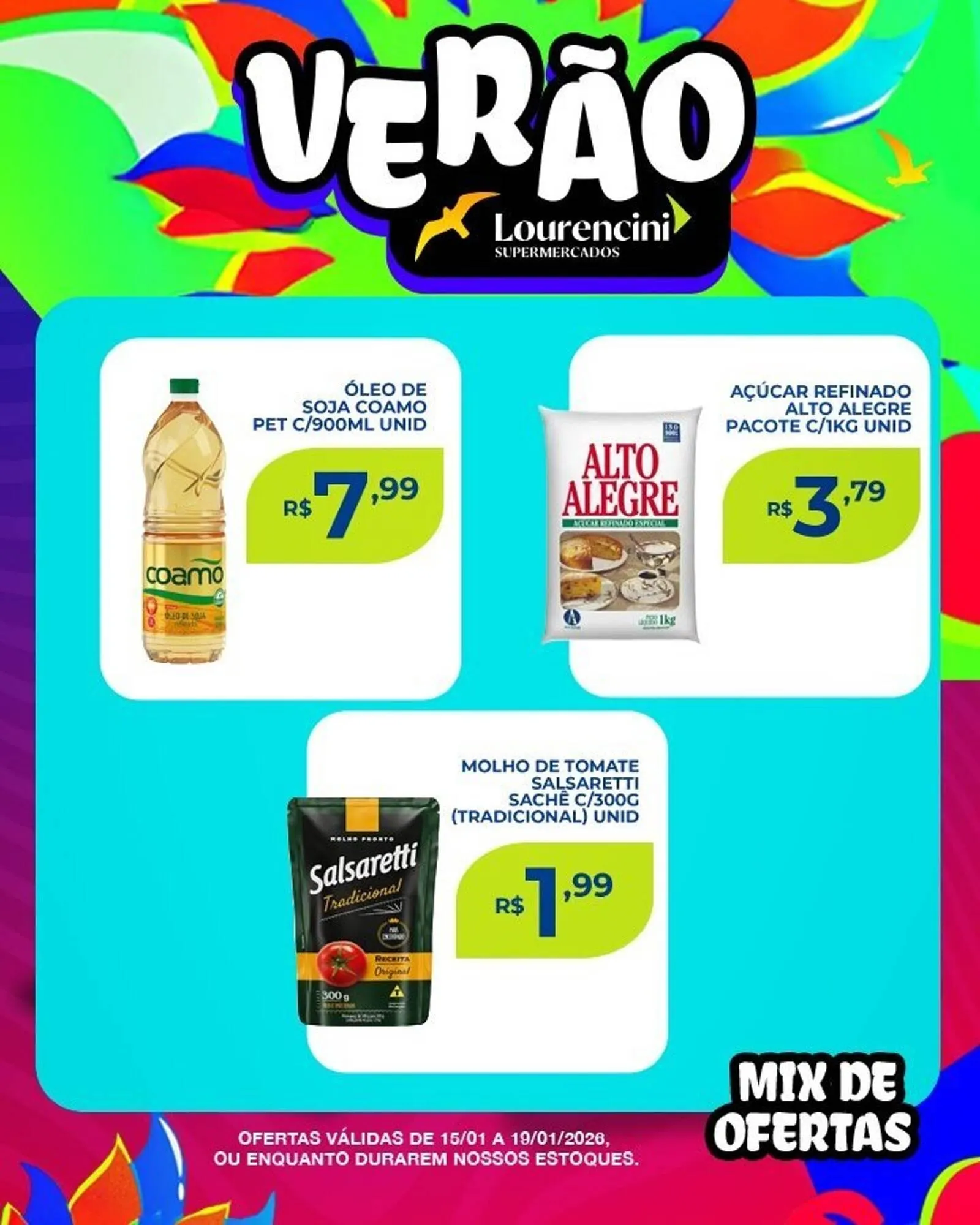 Encarte de Catálogo Lourencini Supermercados 17 de janeiro até 19 de janeiro 2026 - Pagina 1