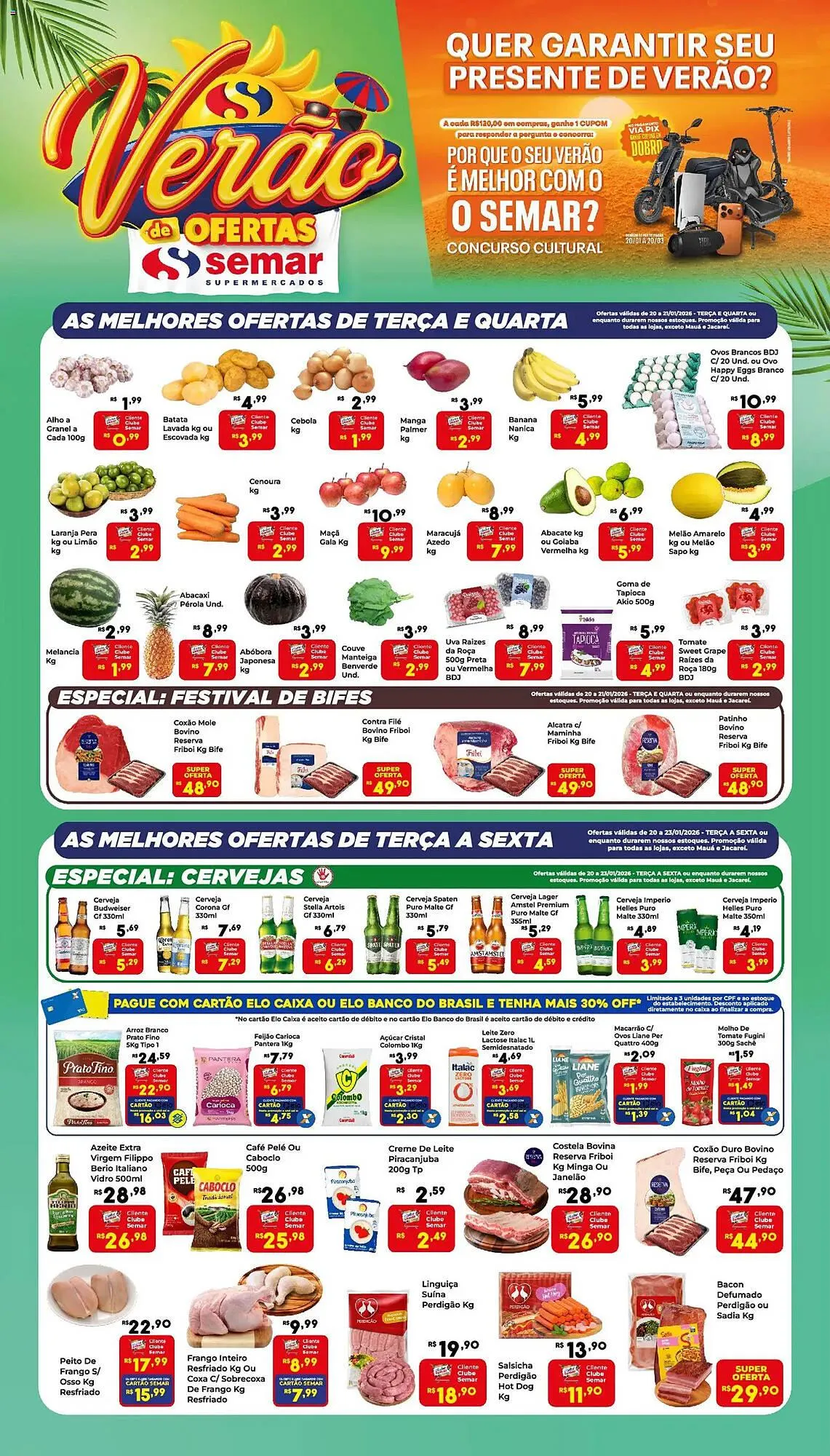Encarte de Folheto Semar Supermercado 20 de janeiro até 23 de janeiro 2026 - Pagina 1
