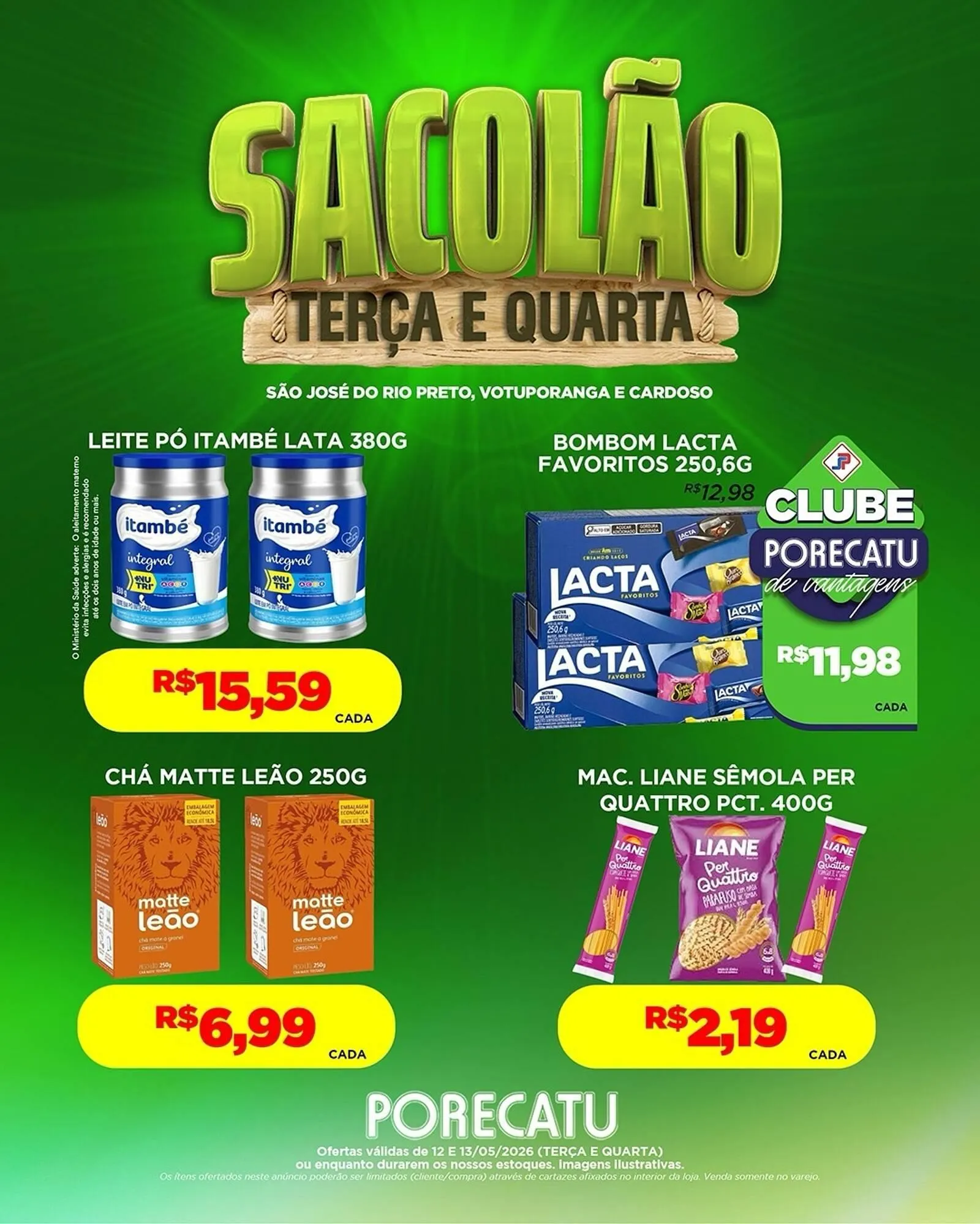 Encarte de Catálogo Supermercado Porecatu 12 de maio até 13 de maio 2026 - Pagina 14