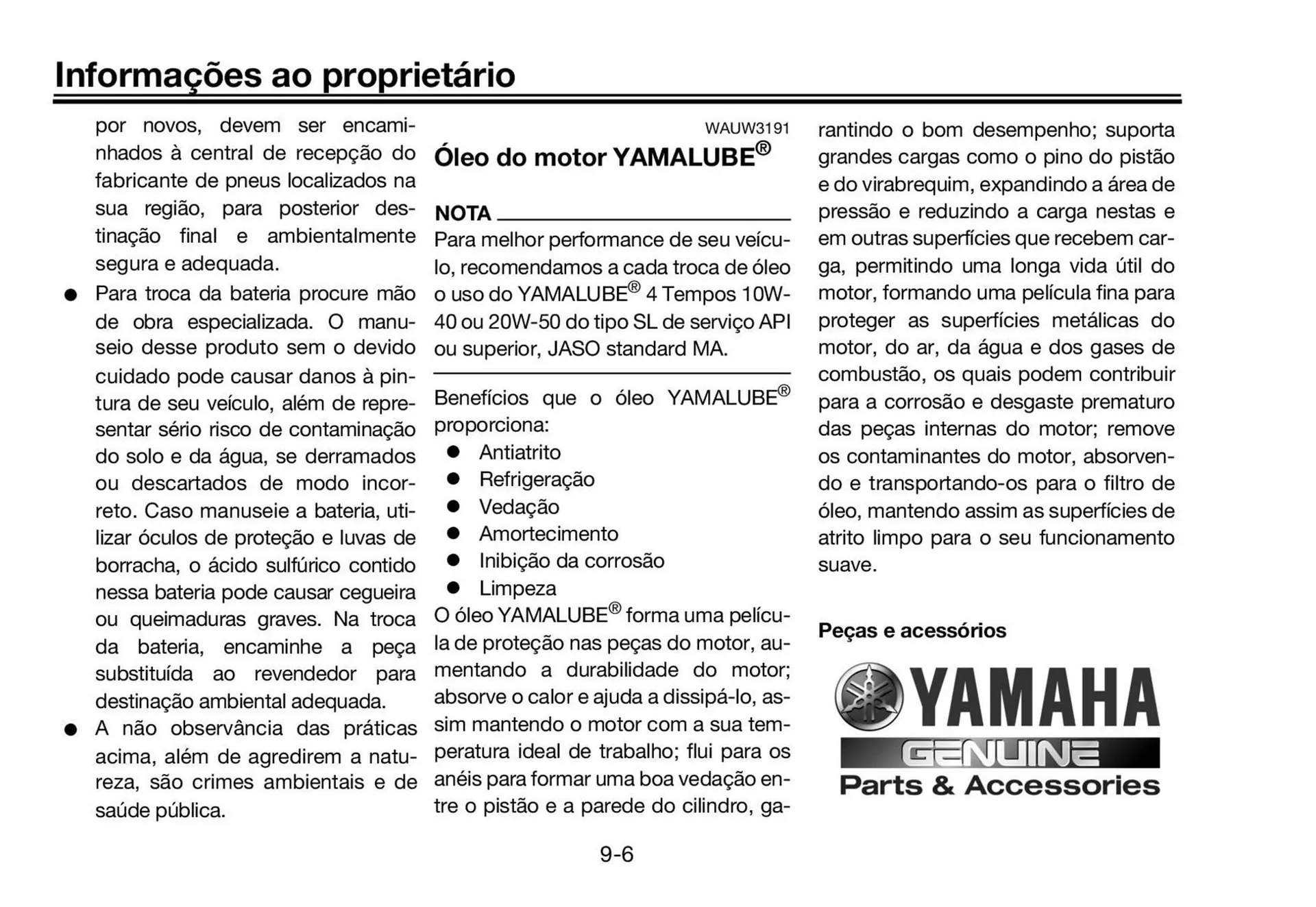 Encarte de Catálogo Yamaha 12 de junho até 31 de dezembro 2025 - Pagina 100