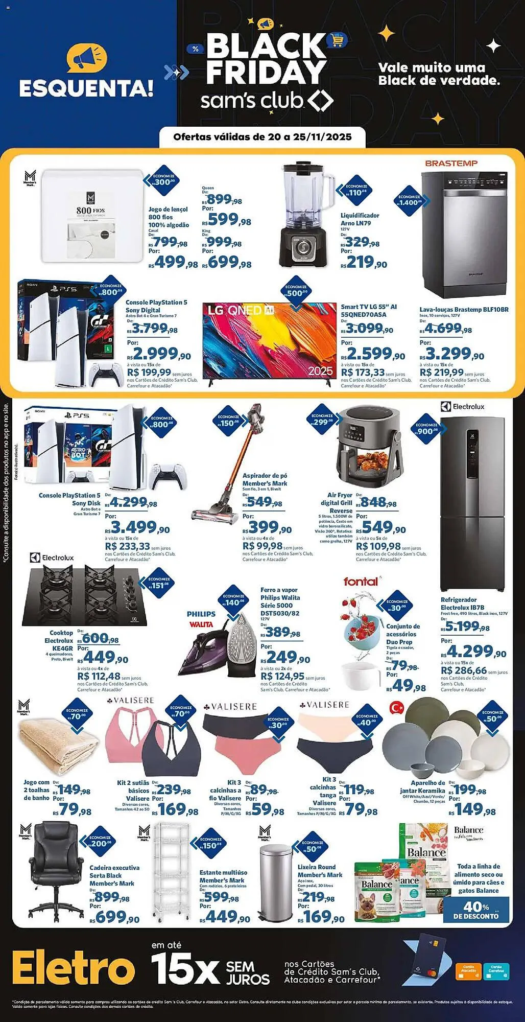 Encarte de Folheto Sam's Club 20 de novembro até 25 de novembro 2025 - Pagina 1