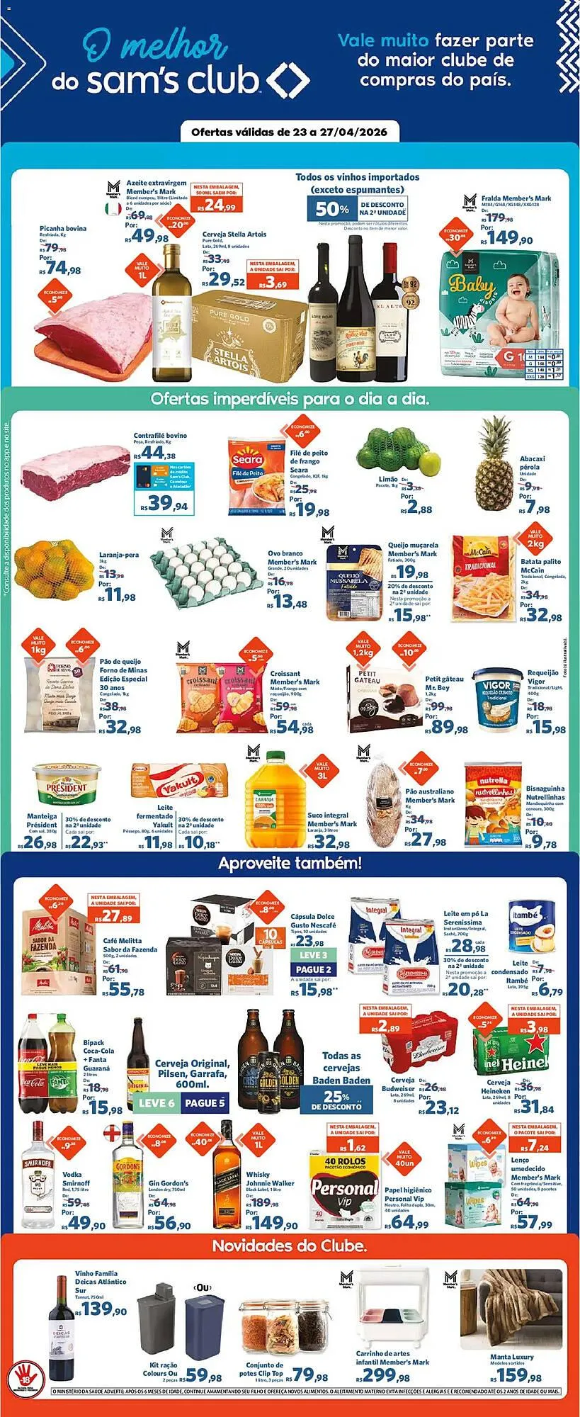 Encarte de Folheto Sam's Club 23 de abril até 27 de abril 2026 - Pagina 1