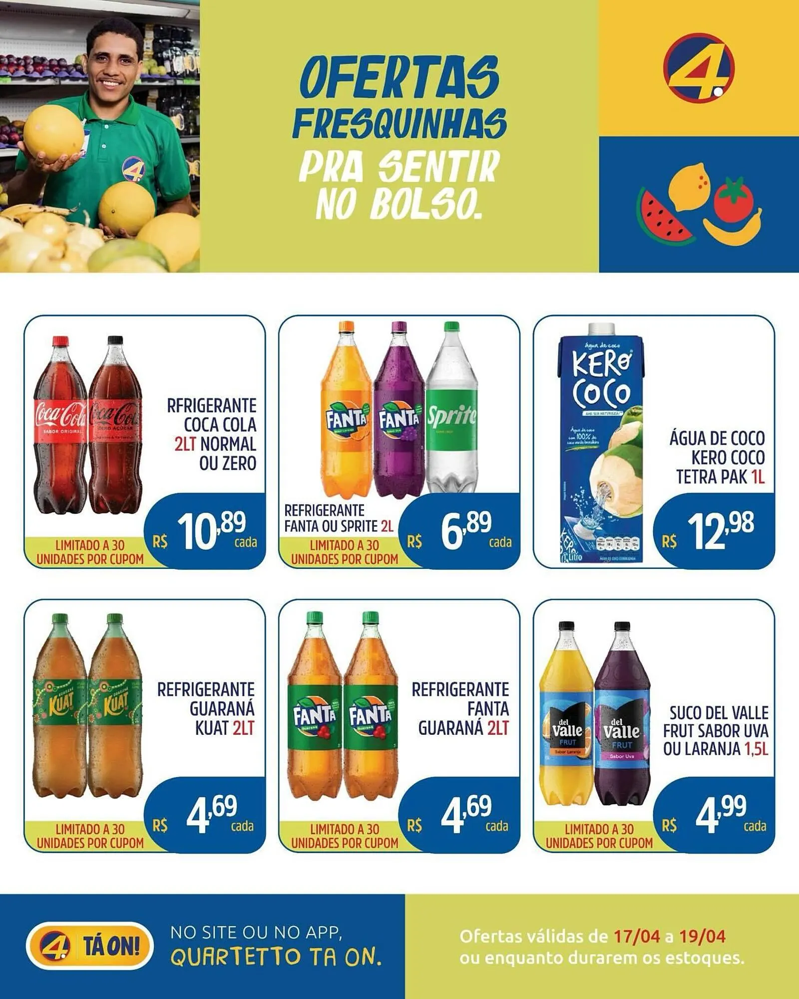 Encarte de Catálogo Quartetto Supermercados 17 de abril até 19 de abril 2026 - Pagina 5