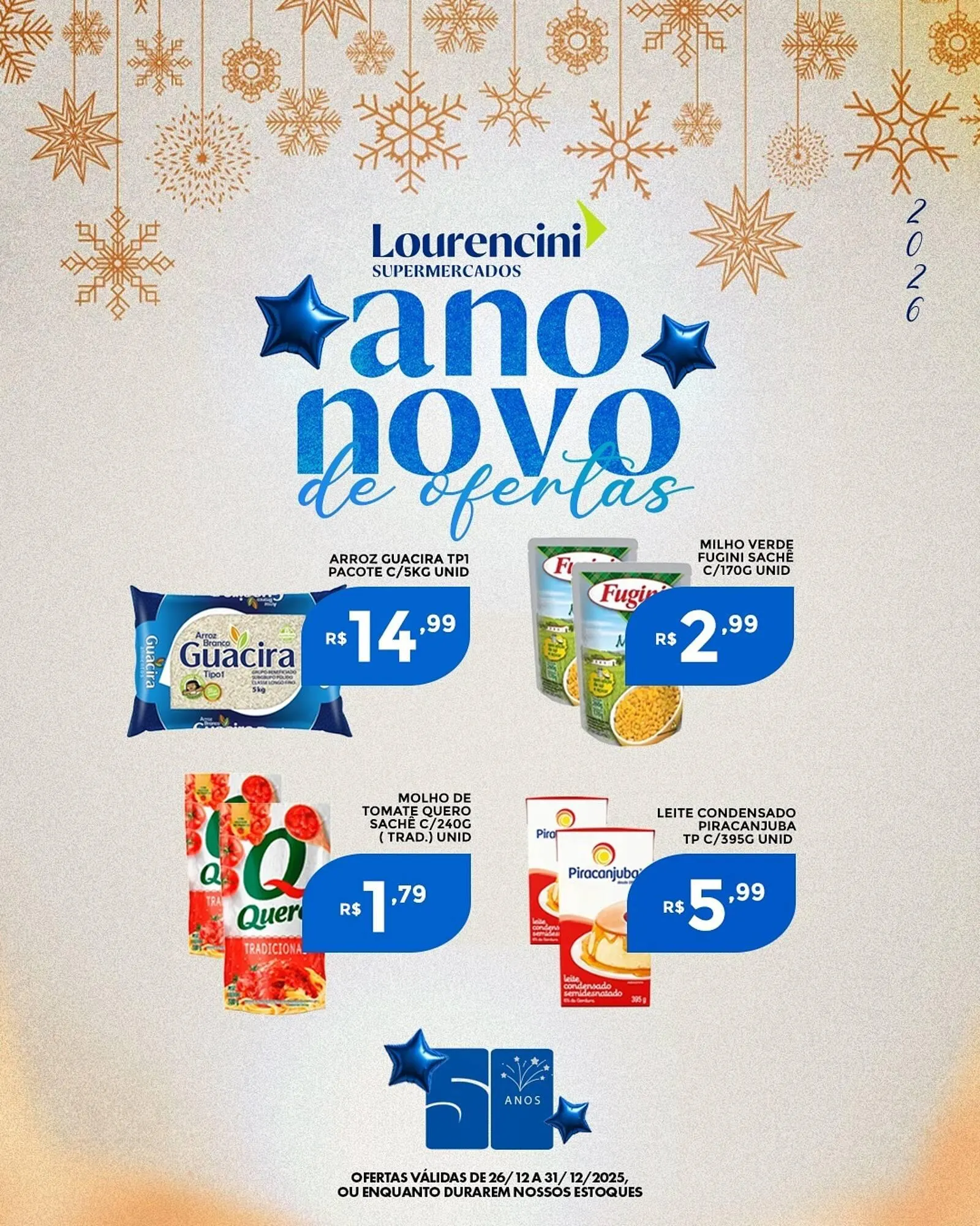 Encarte de Catálogo Lourencini Supermercados 26 de dezembro até 31 de dezembro 2025 - Pagina 1