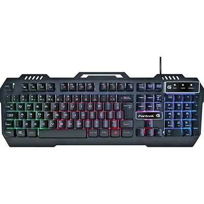 Teclado Gamer USB multimidia, Crusader, Preto, 70528, Fortrek - CX 1 UN