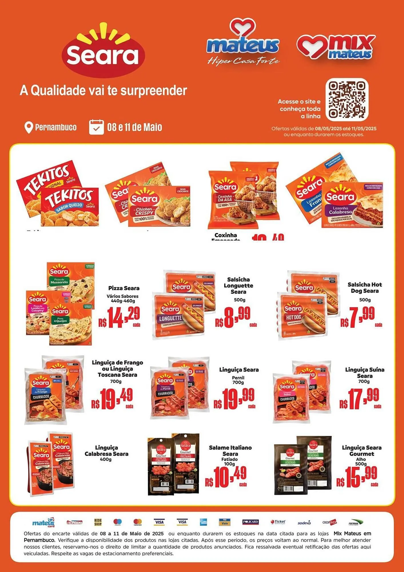 Encarte de Catálogo Supermercados Mateus 8 de maio até 11 de maio 2025 - Pagina 1