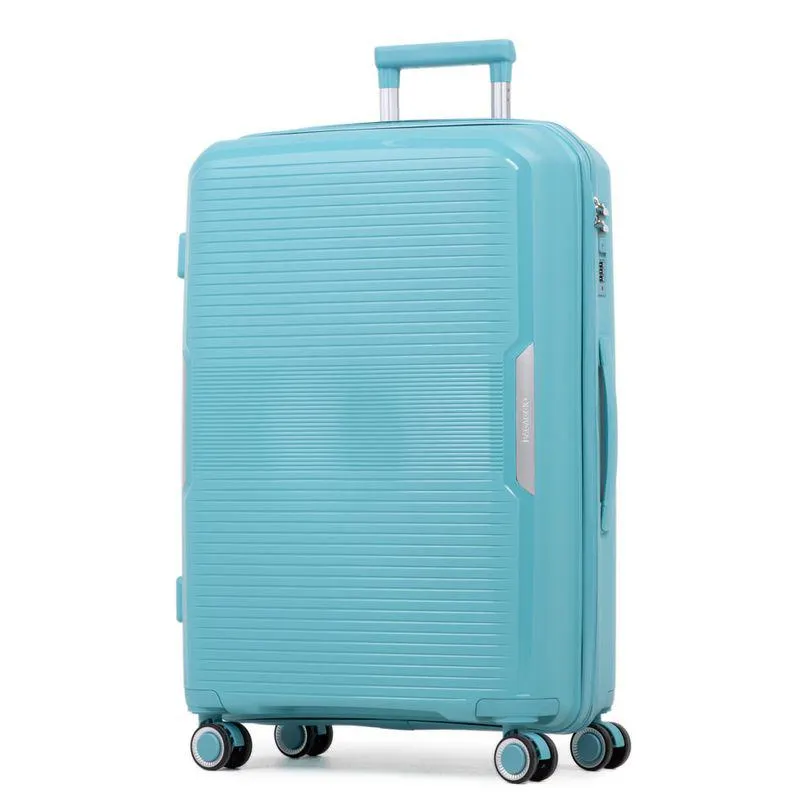 Conjunto de Malas Polipropileno 4 Rodas P, M e G Malta Azul Claro