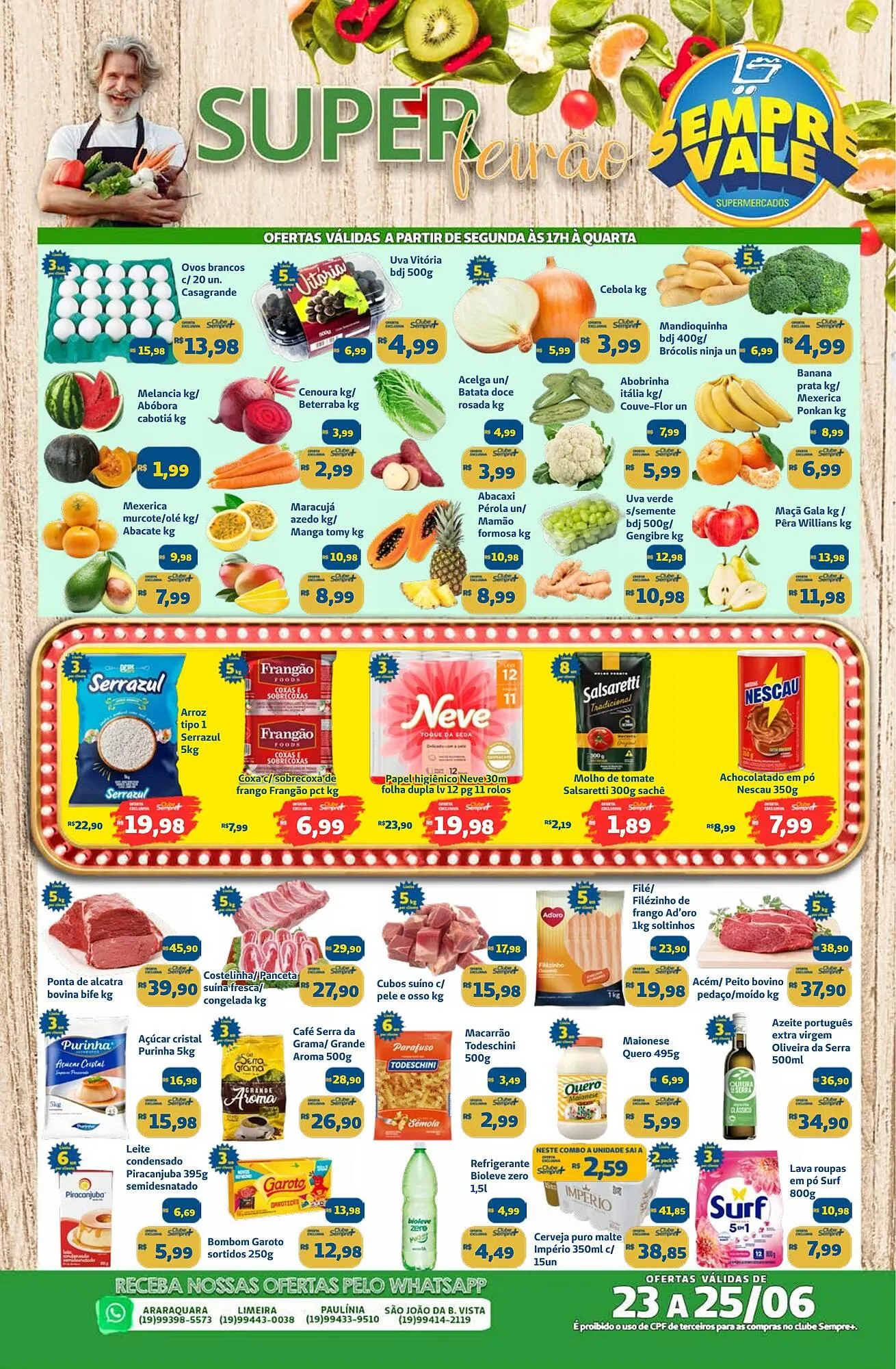 Encarte de Catálogo Sempre Vale Supermercados 23 de junho até 25 de junho 2025 - Pagina 1