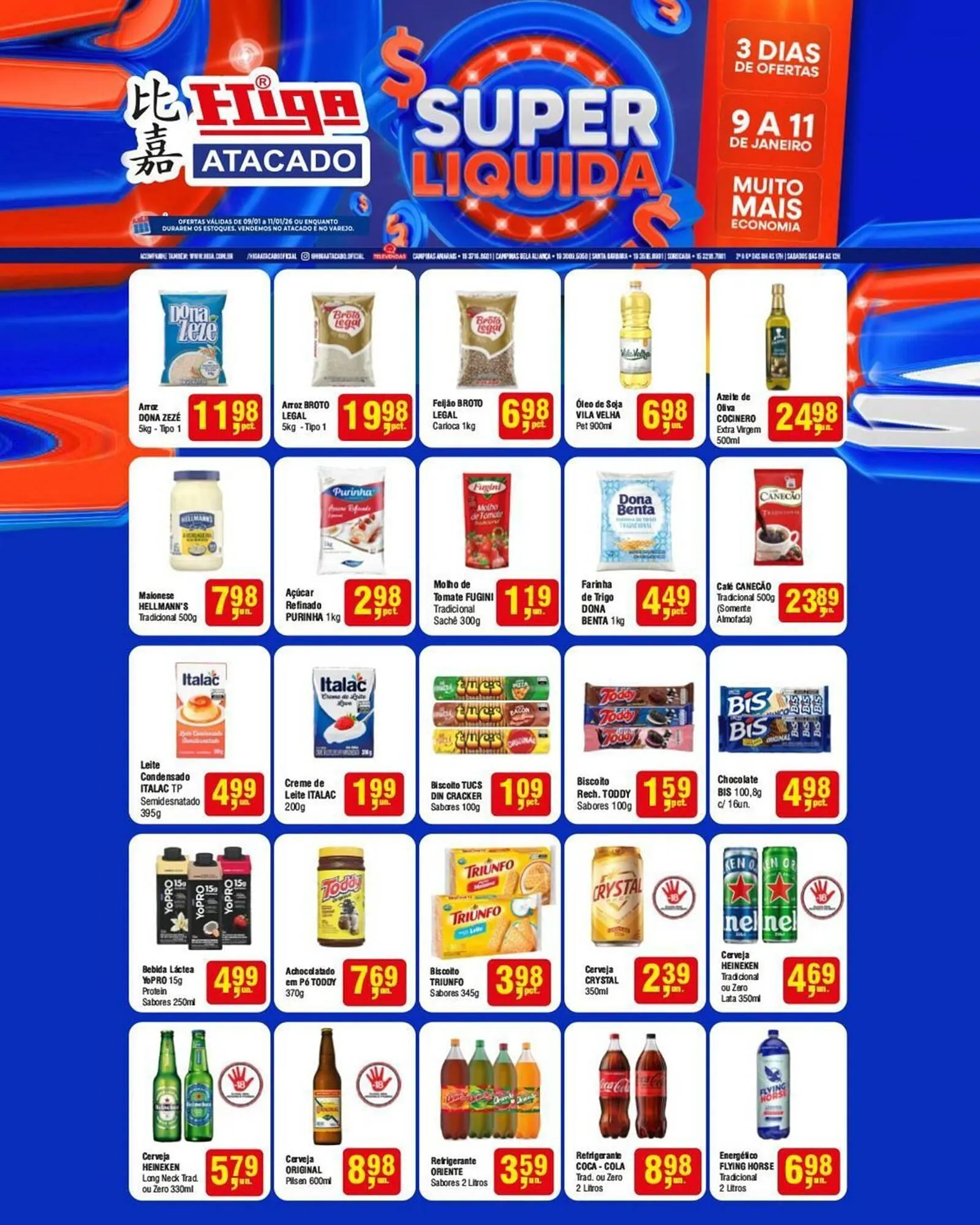 Encarte de Folheto Higa Atacado 9 de janeiro até 11 de janeiro 2026 - Pagina 1