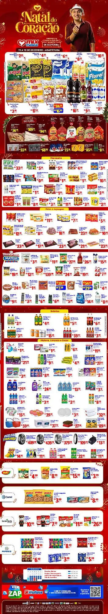 Encarte de Catálogo Supermercados Mateus 15 de dezembro até 18 de dezembro 2025 - Pagina 1