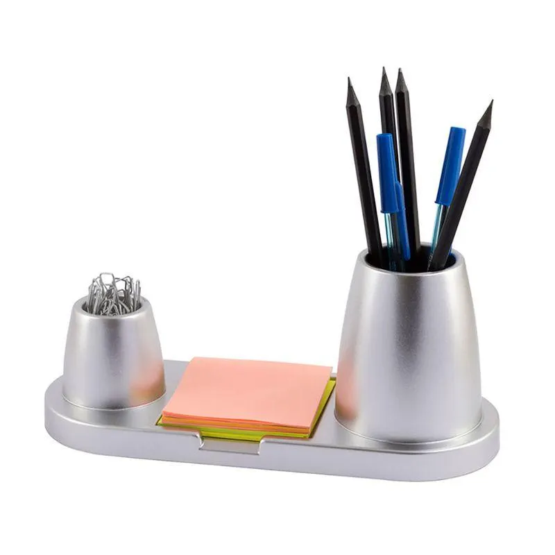 Organizador de Mesa Plus Metalizado Prata - Waleu