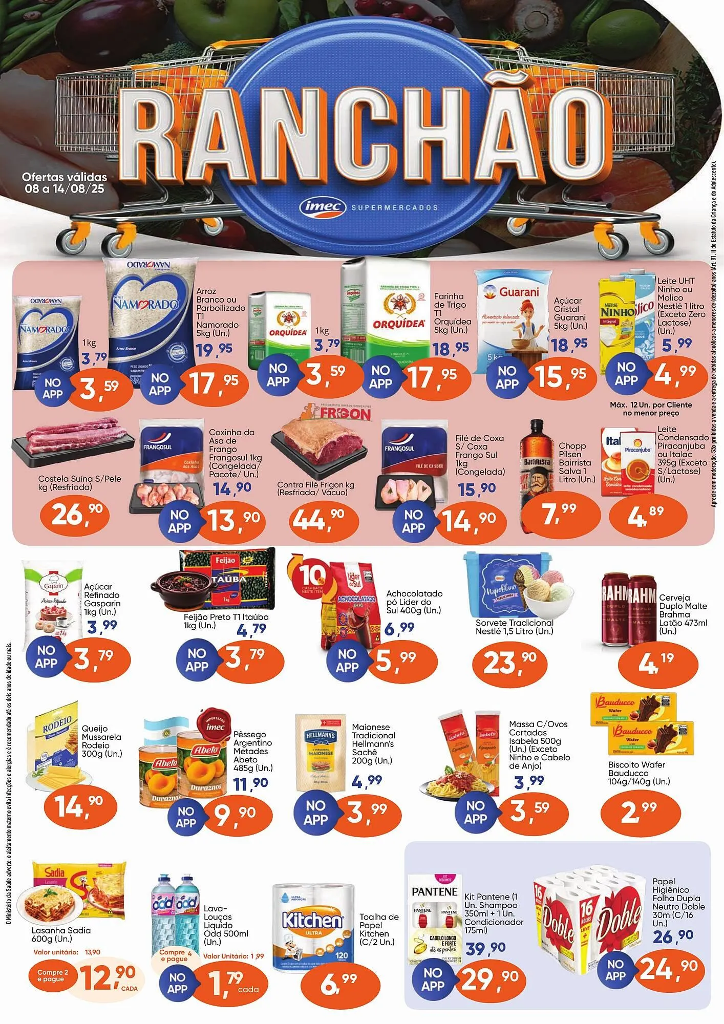 Encarte de Catálogo Imec Supermercados 8 de agosto até 14 de agosto 2025 - Pagina 1