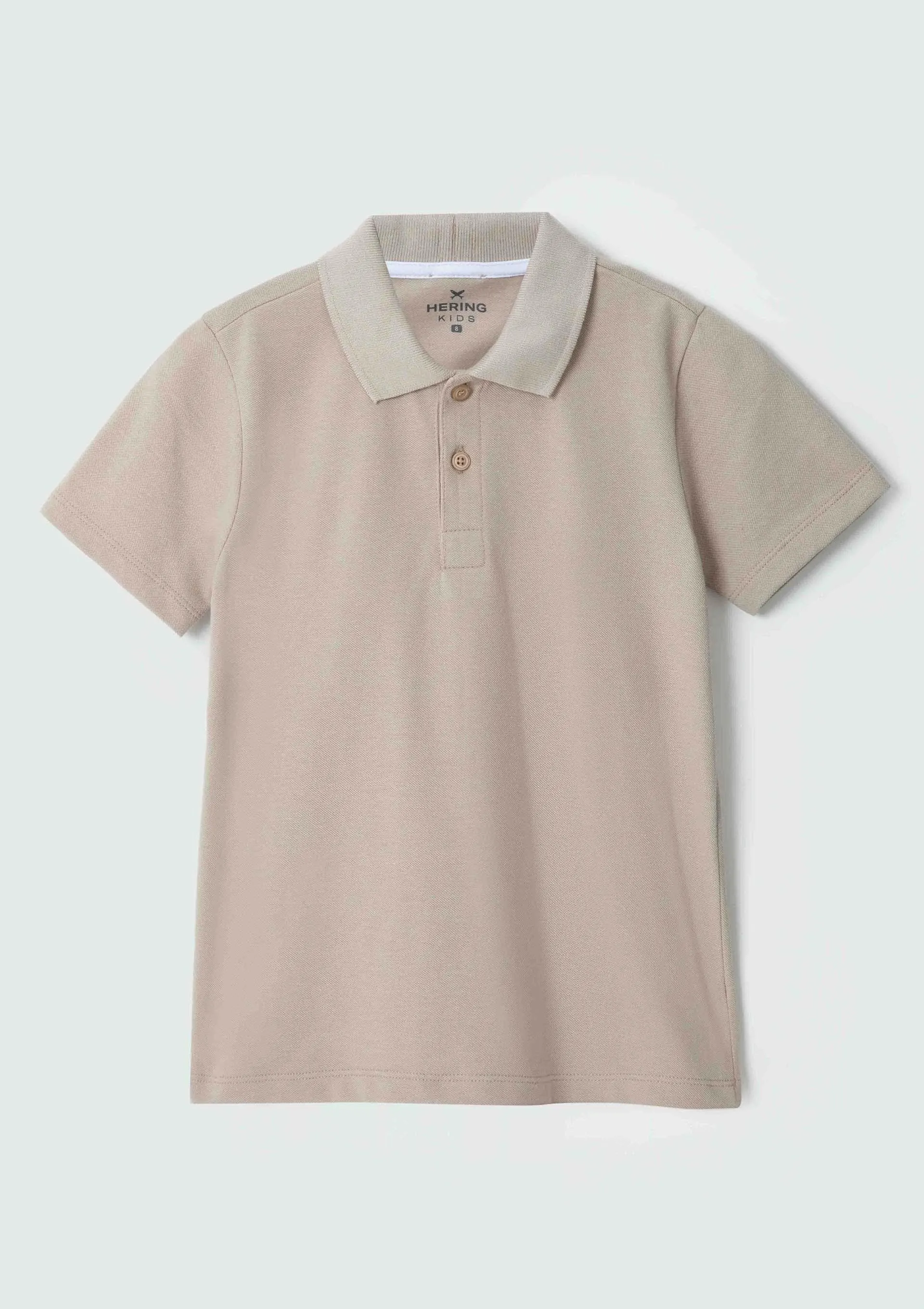 Camisa Polo Básica Infantil Menino Manga Curta Em Piquet - Marrom