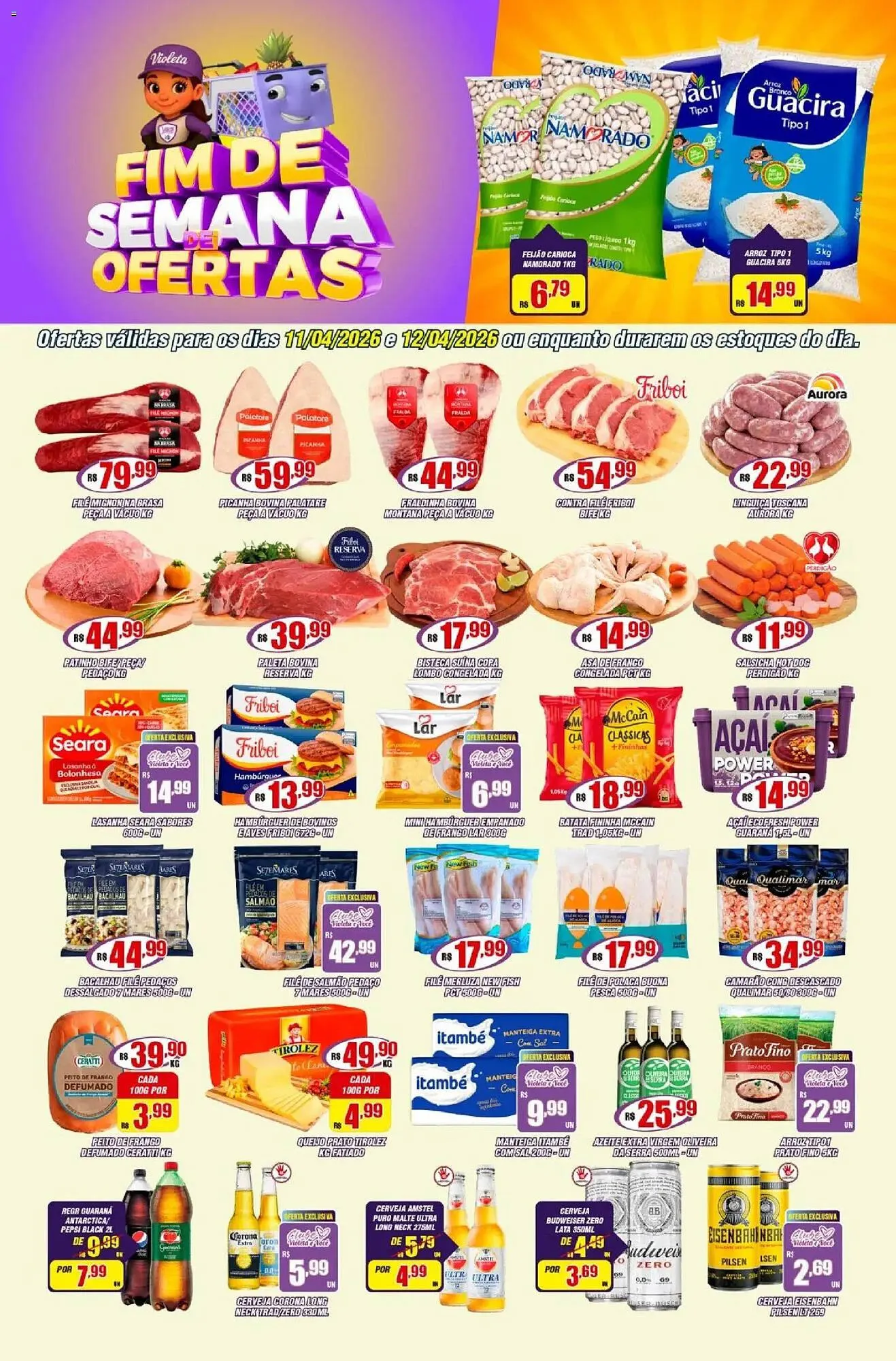 Encarte de Catálogo Violeta Supermercados 11 de abril até 12 de abril 2026 - Pagina 1