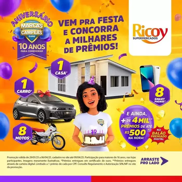 Encarte de Aniversário Ricoy Supermercados 30 de janeiro até 9 de abril 2025 - Pagina 1