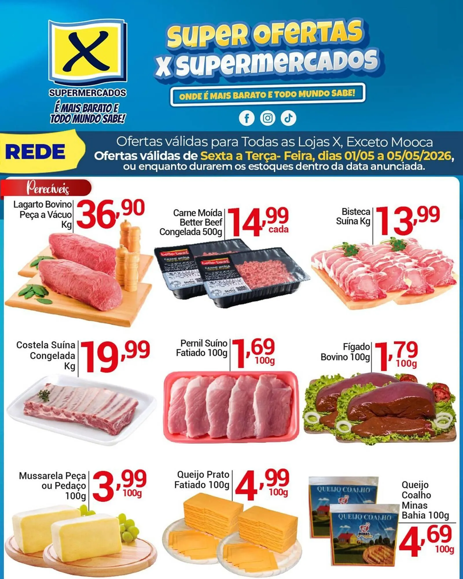 Encarte de Folheto X Supermercados 1 de maio até 5 de maio 2026 - Pagina 1
