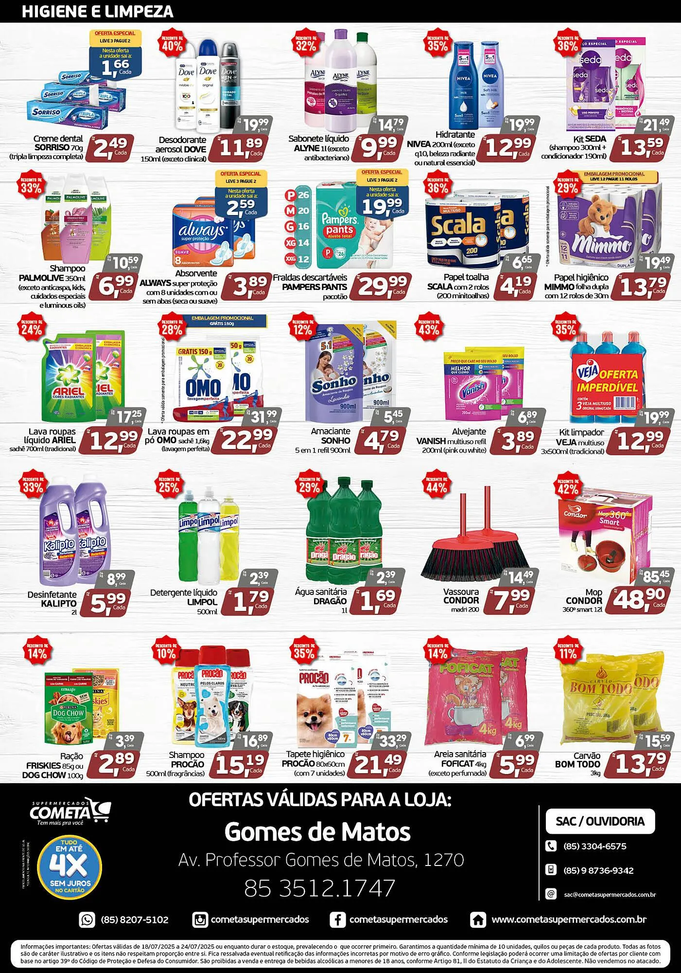 Encarte de Catálogo Cometa Supermercados 18 de julho até 24 de julho 2025 - Pagina 4