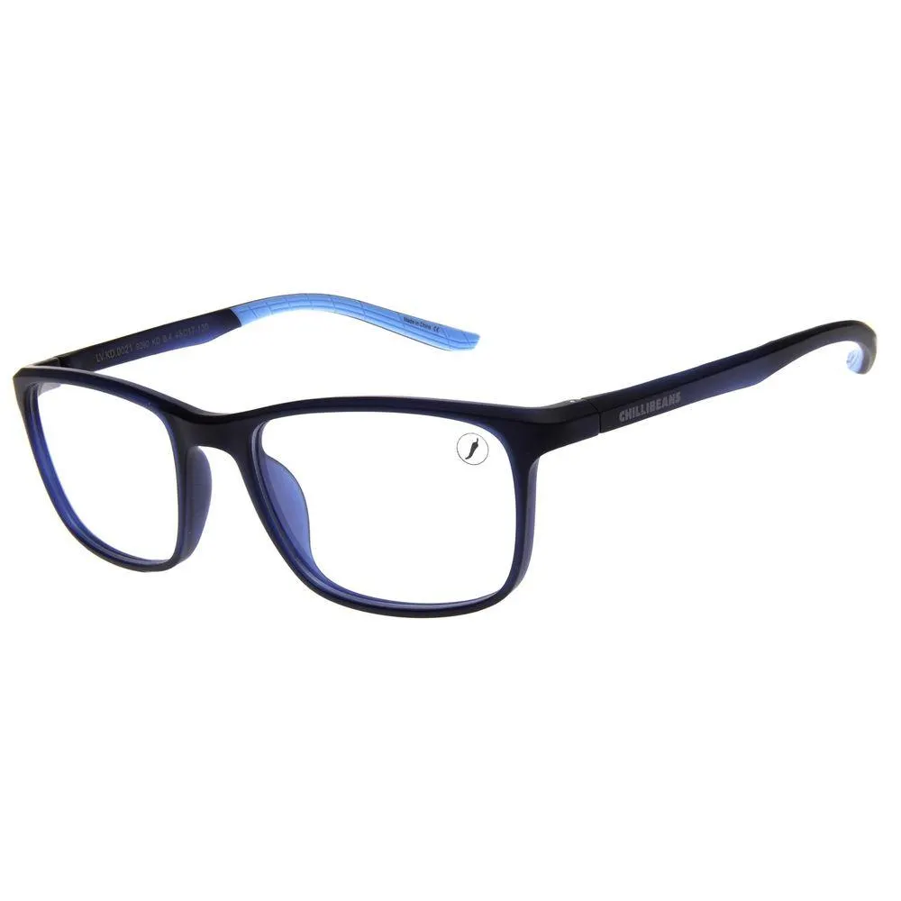 Armação Para Óculos De Grau Masculino Chilli Beans Teen Quadrado Azul - LV.KD.0021.9090 U