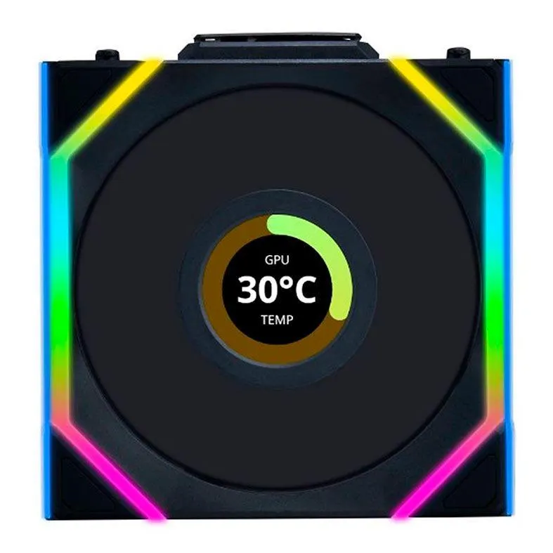 Ventoinha Lian Li Uni Fan SL Wireless LCD, ARGB, 120mm, Preto, 12SLLCD1W1B