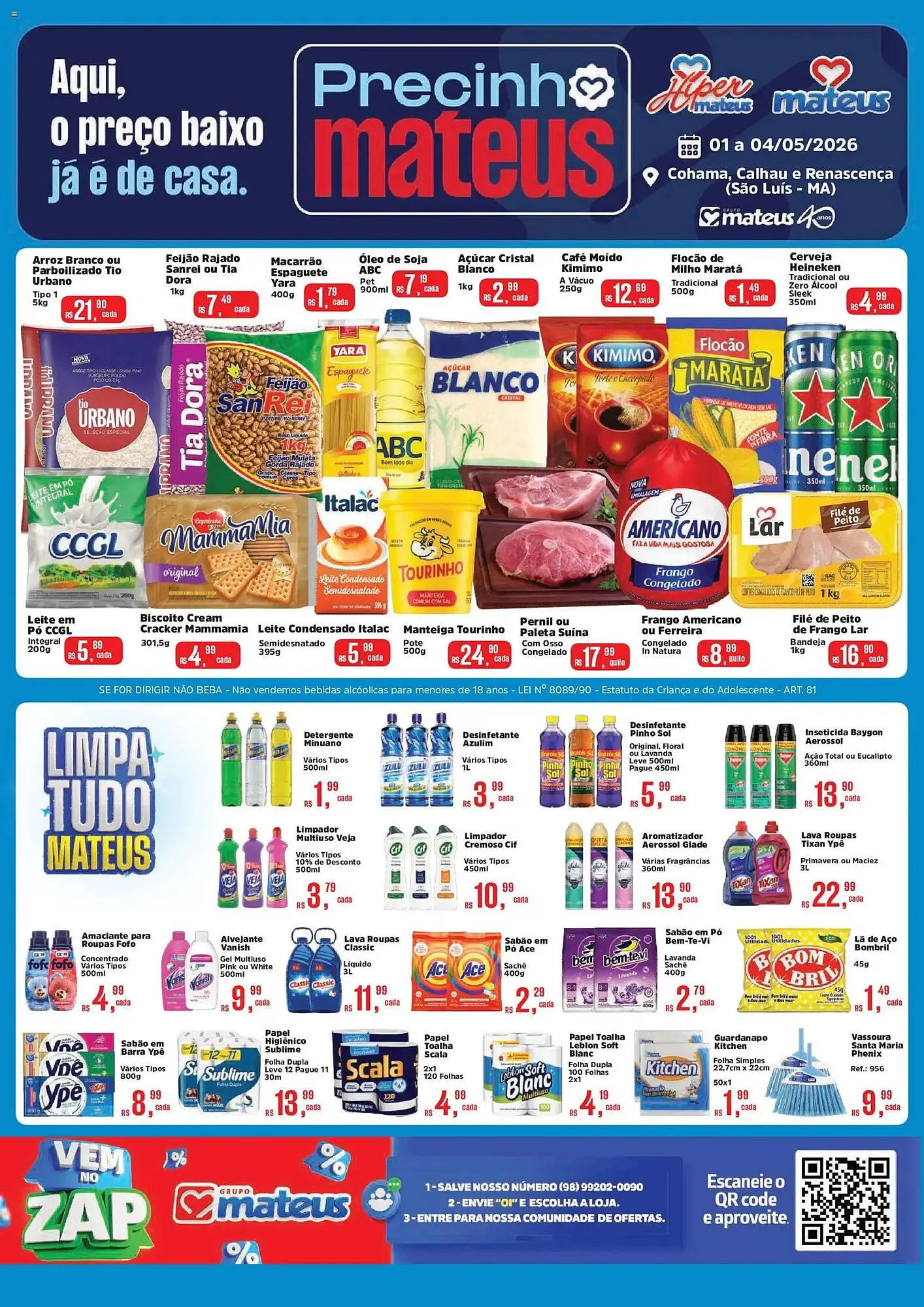 Encarte de Catálogo Supermercados Mateus 1 de maio até 4 de maio 2026 - Pagina 1
