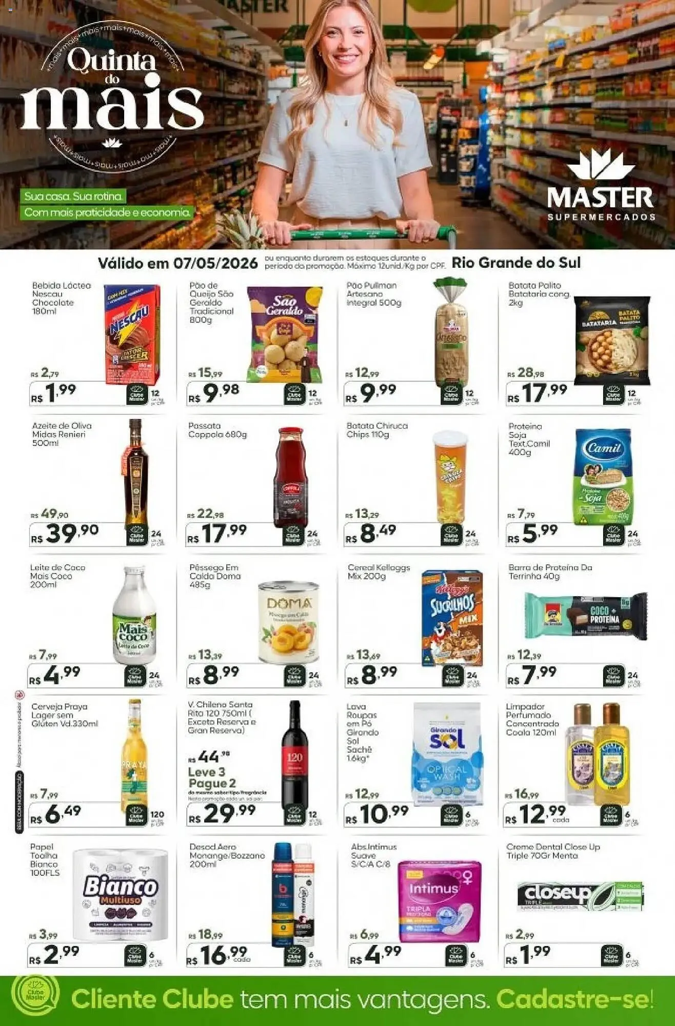 Encarte de Folheto Master Supermercados 7 de maio até 7 de maio 2026 - Pagina 1