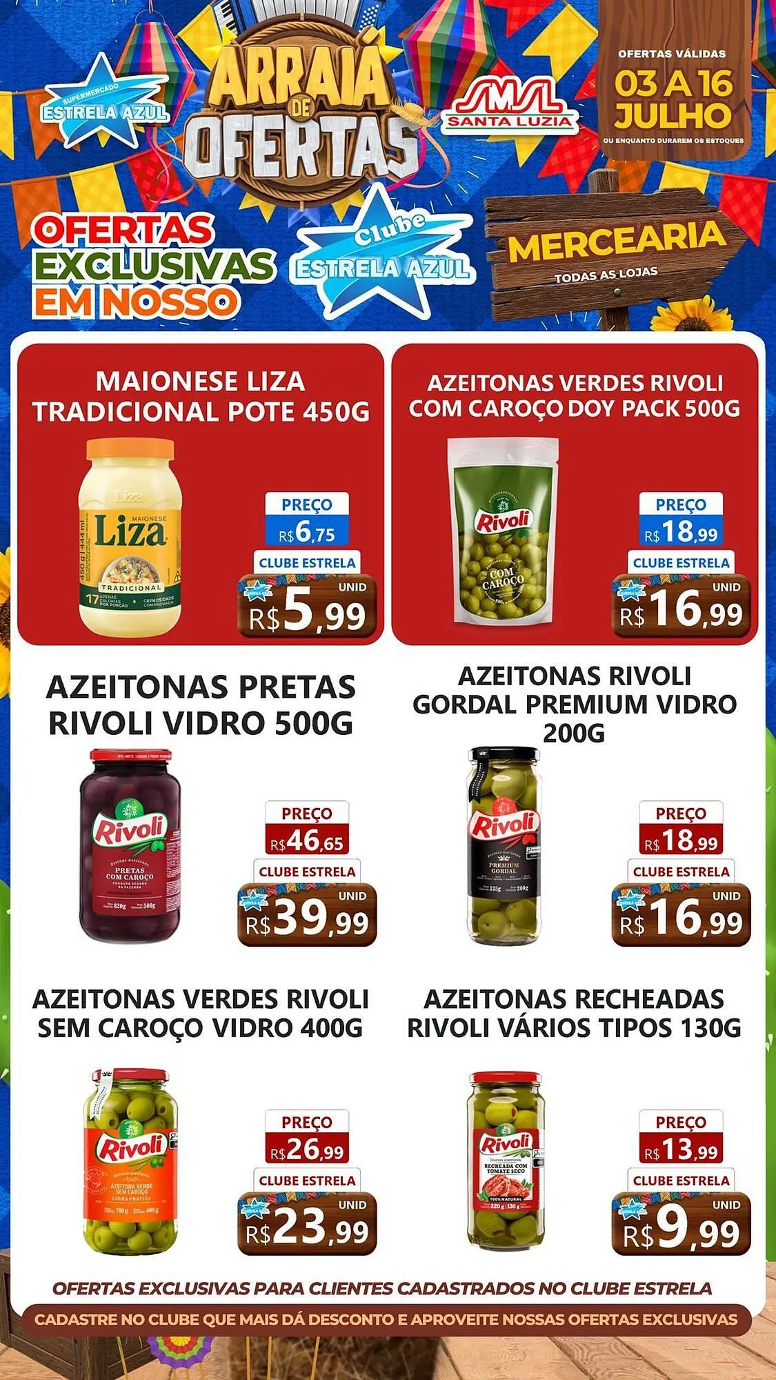 Encarte de Catálogo Supermercado Estrela Azul 3 de julho até 16 de julho 2025 - Pagina 1