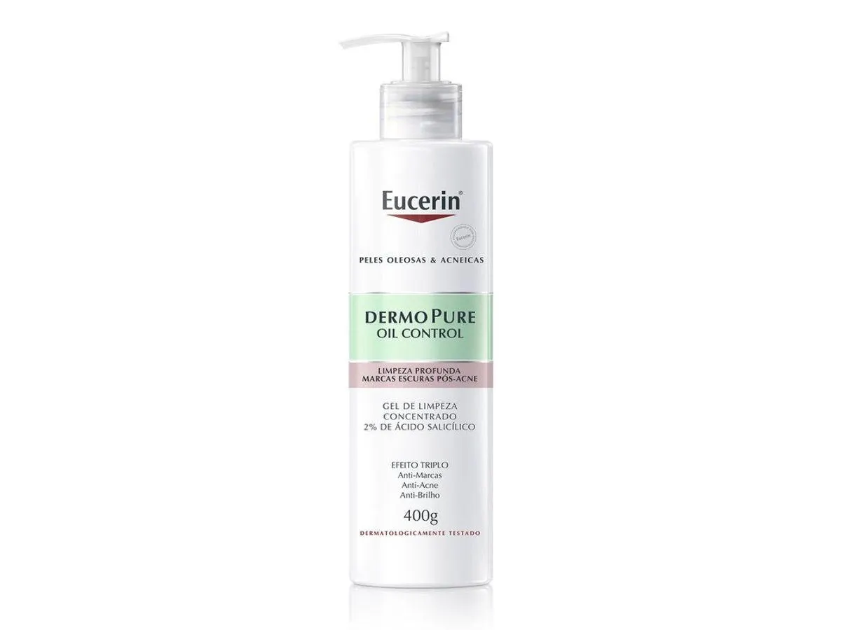 Gel de Limpeza Facial Antiacne Concentrado Eucerin Dermo Pure Oil Control Efeito Triplo 400g