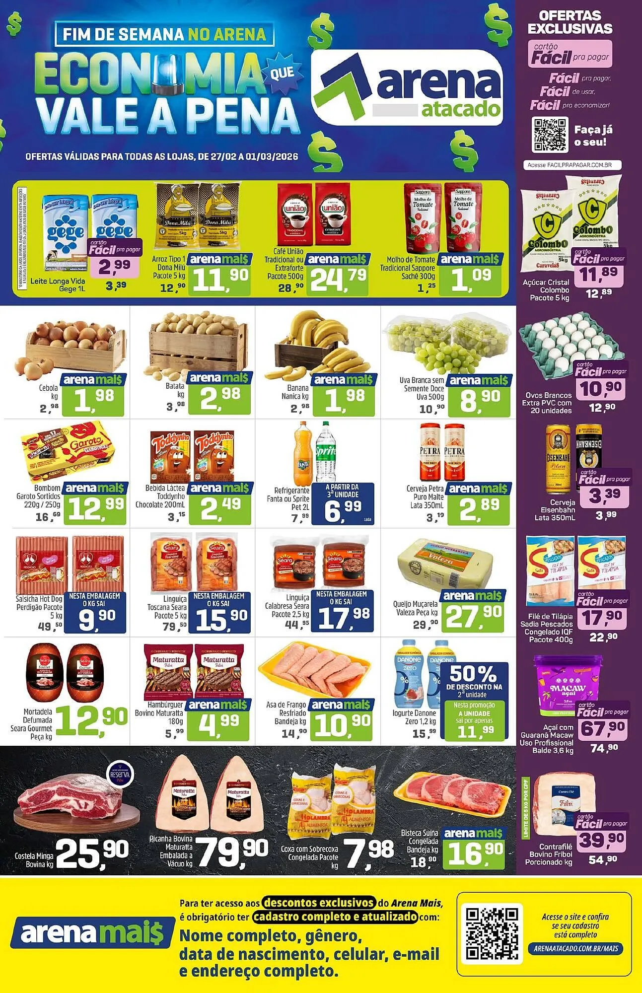 Encarte de Folheto Arena Atacado 27 de fevereiro até 1 de março 2026 - Pagina 1