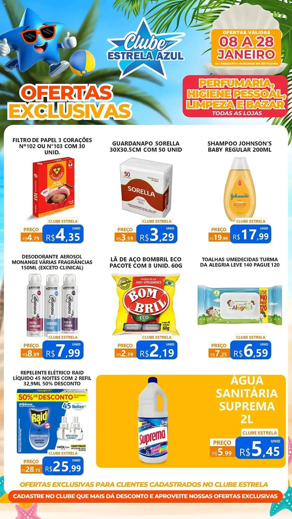 Encarte de Folheto Supermercado Estrela Azul 8 de janeiro até 28 de janeiro 2026 - Pagina 1