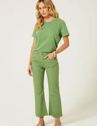 Calça Sarja Mini Flare Color