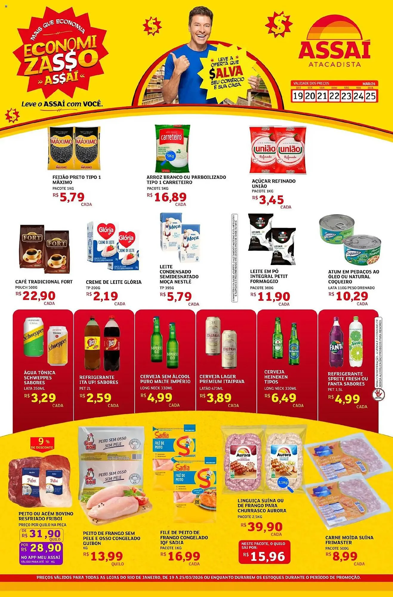 Encarte de Encarte Assaí Atacadista 19 de março até 25 de março 2026 - Pagina 1