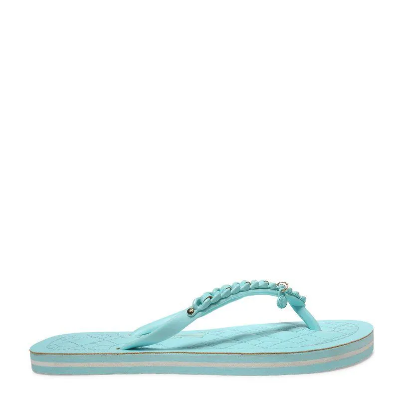 Chinelo Flip Flop Borracha Corrente Azul