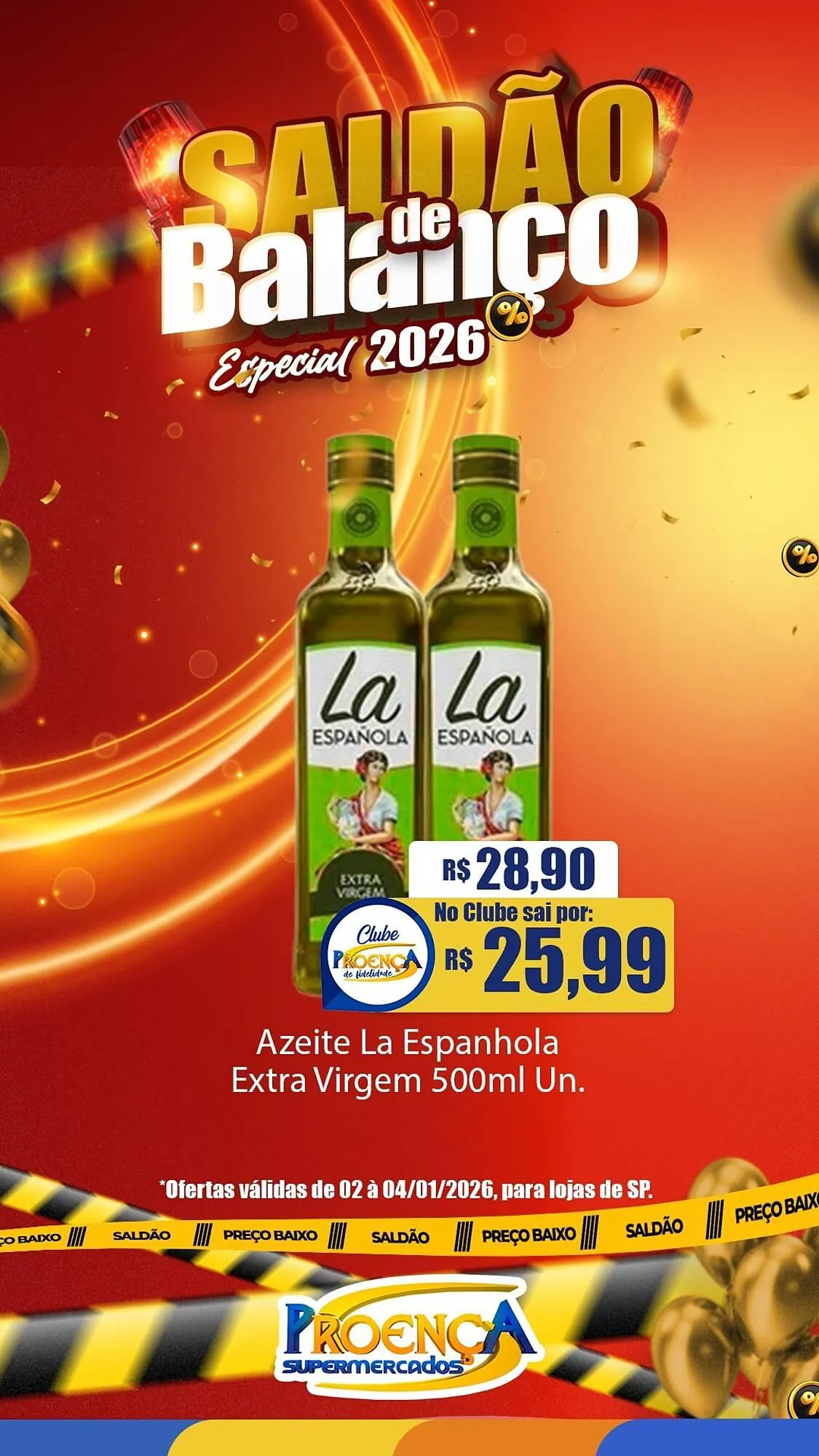 Encarte de Catálogo Proença Supermercados 2 de janeiro até 4 de janeiro 2026 - Pagina 1