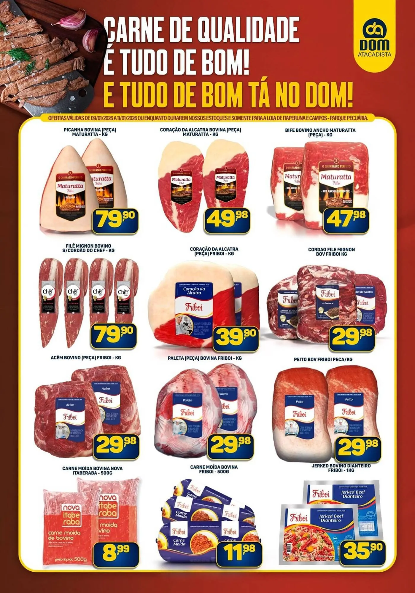 Encarte de Encarte Dom Atacadista 9 de janeiro até 11 de janeiro 2026 - Pagina 1