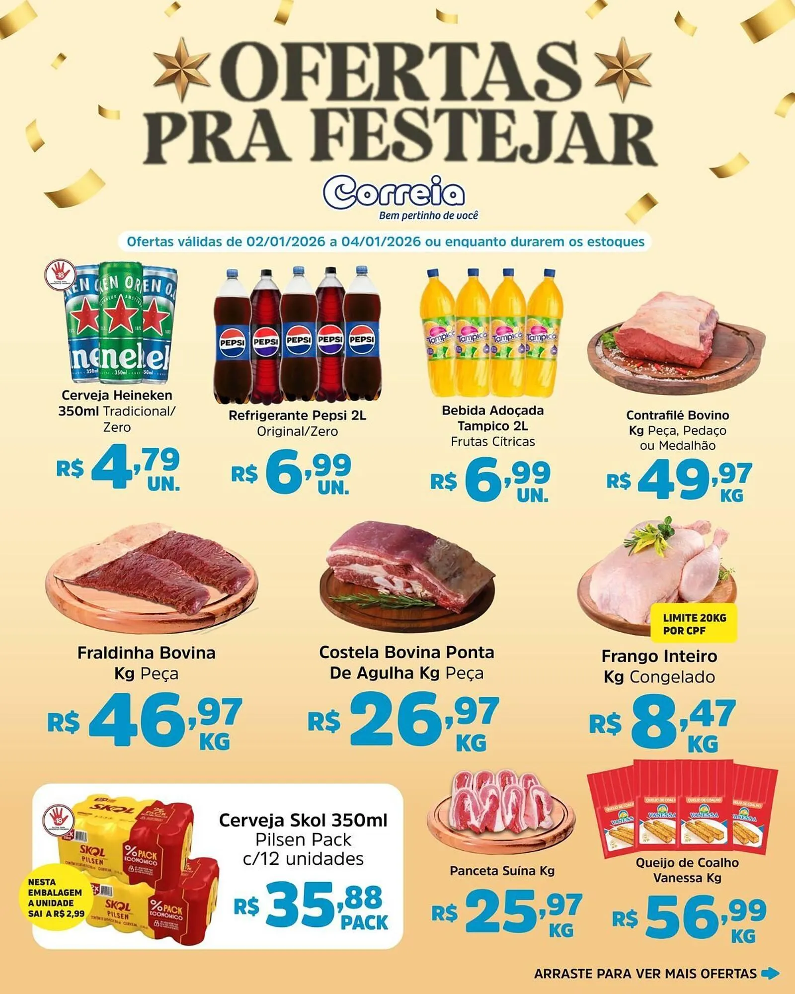 Encarte de Catálogo Supermercados Correia 2 de janeiro até 1 de abril 2026 - Pagina 1