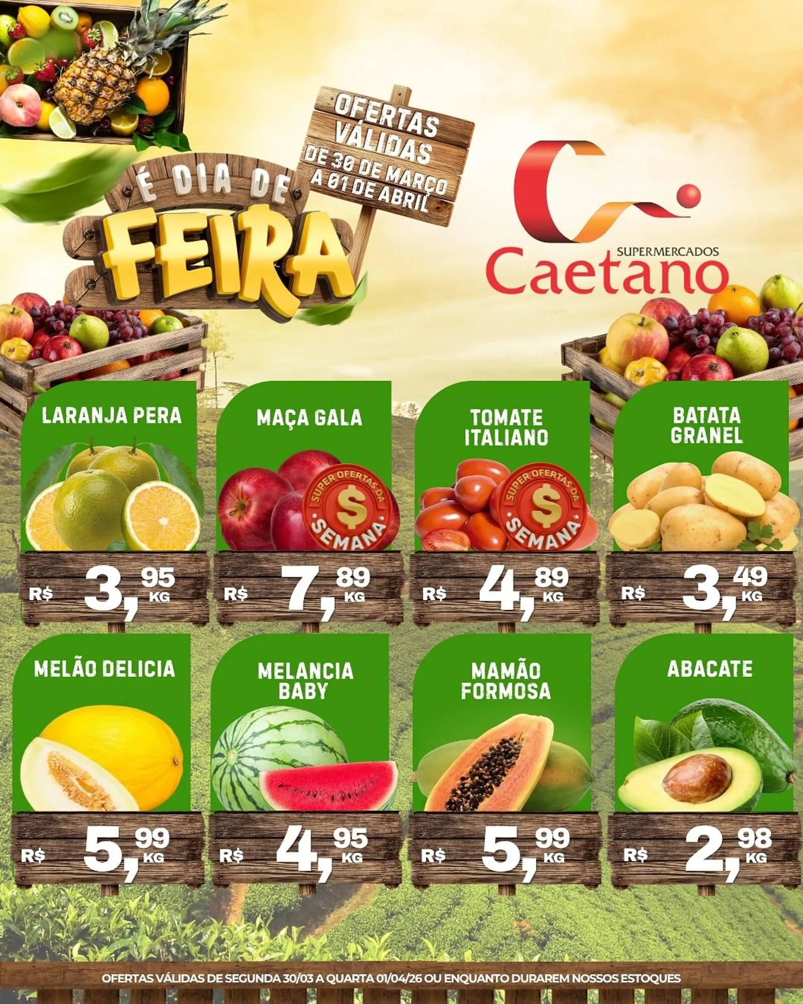 Encarte de Catálogo Supermercados Caetano 30 de março até 1 de abril 2026 - Pagina 1