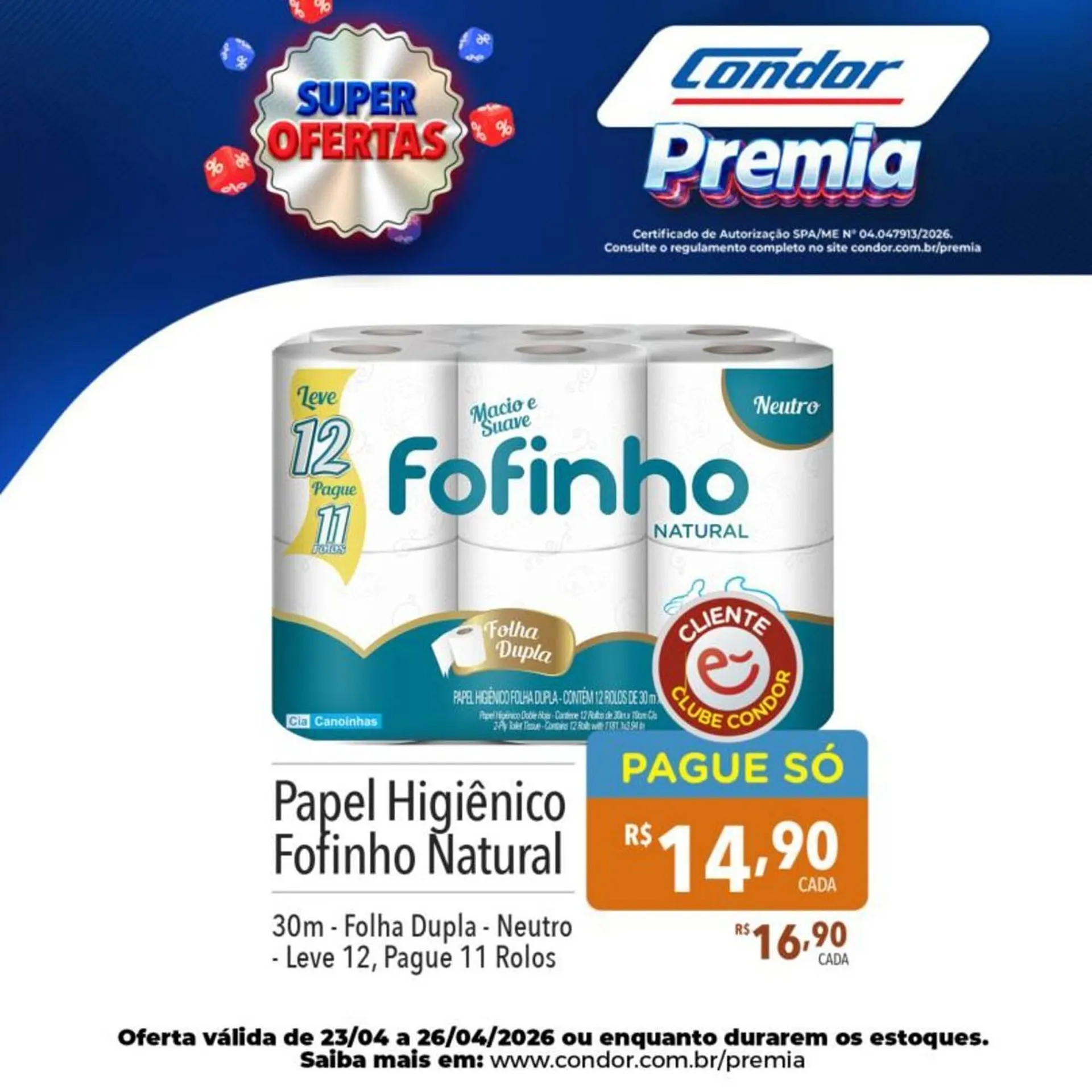 Encarte de Catálogo Supermercados Condor 23 de abril até 26 de abril 2026 - Pagina 1