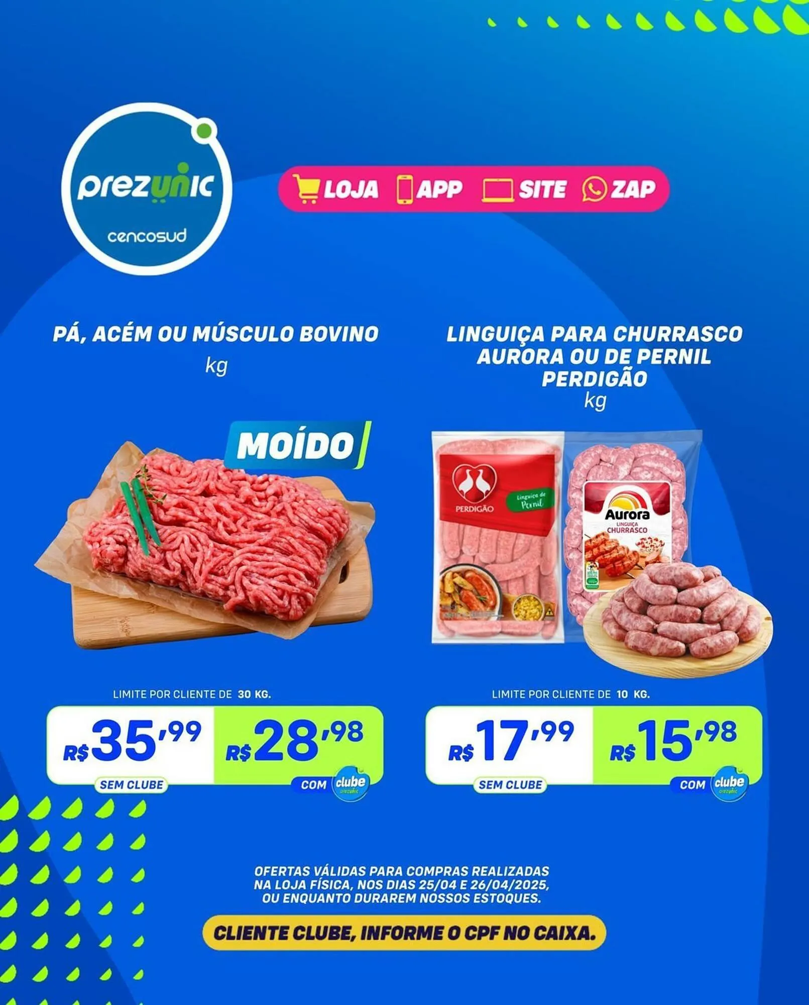 Encarte de Catálogo Prezunic 25 de abril até 26 de abril 2025 - Pagina 1