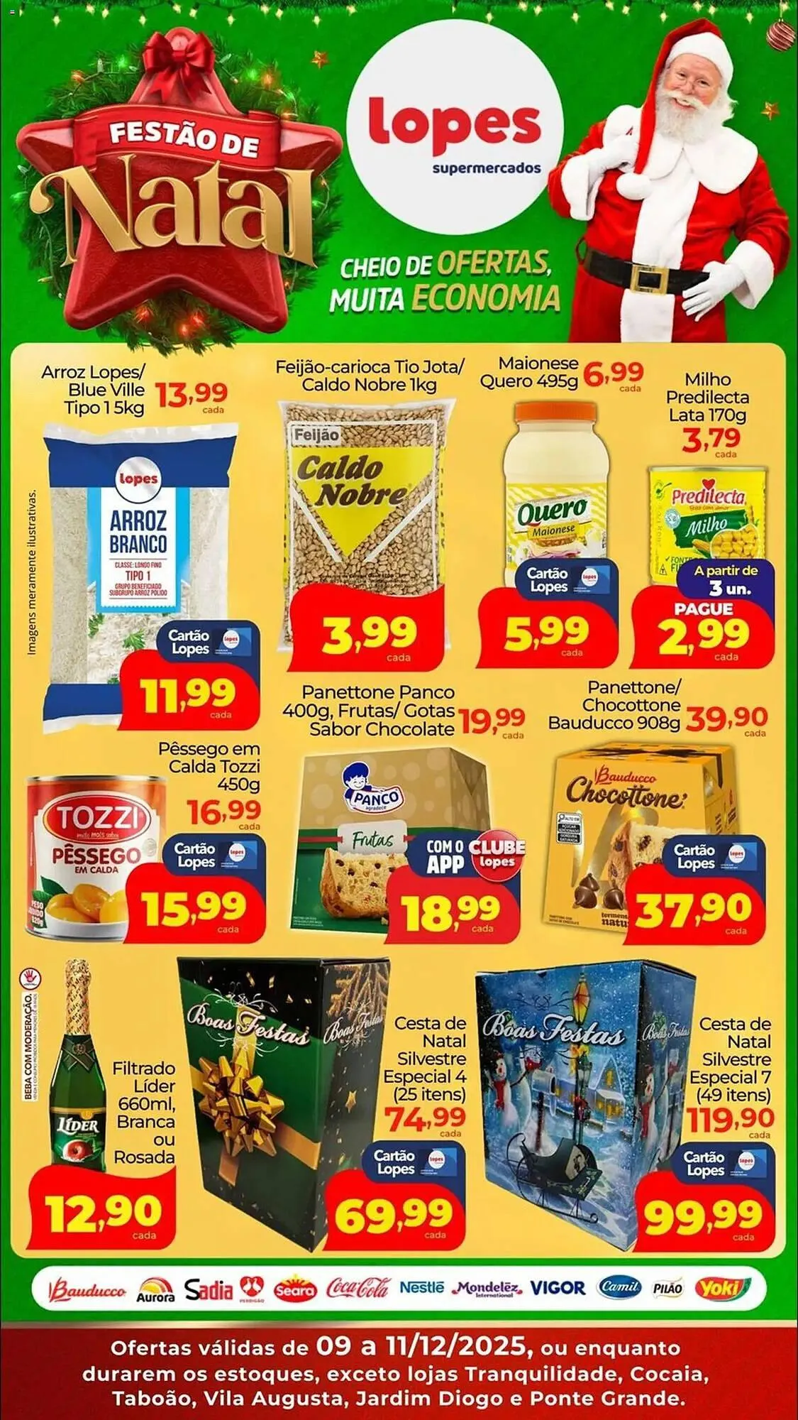 Encarte de Folheto Lopes Supermercados 9 de dezembro até 12 de dezembro 2025 - Pagina 1