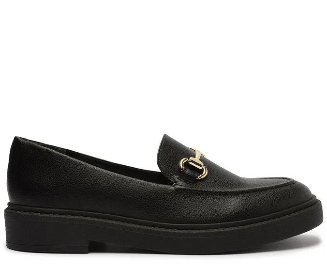 Mocassim Flatform Preto Bridão