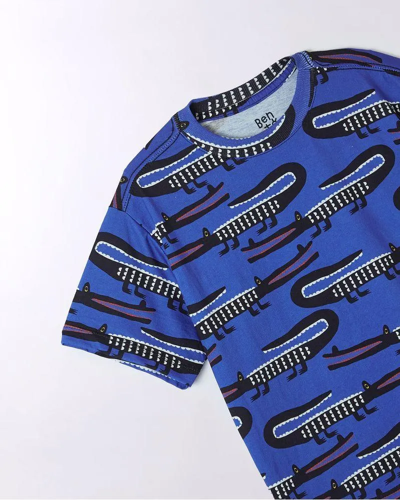 Camiseta Malha Jacarudo Azul