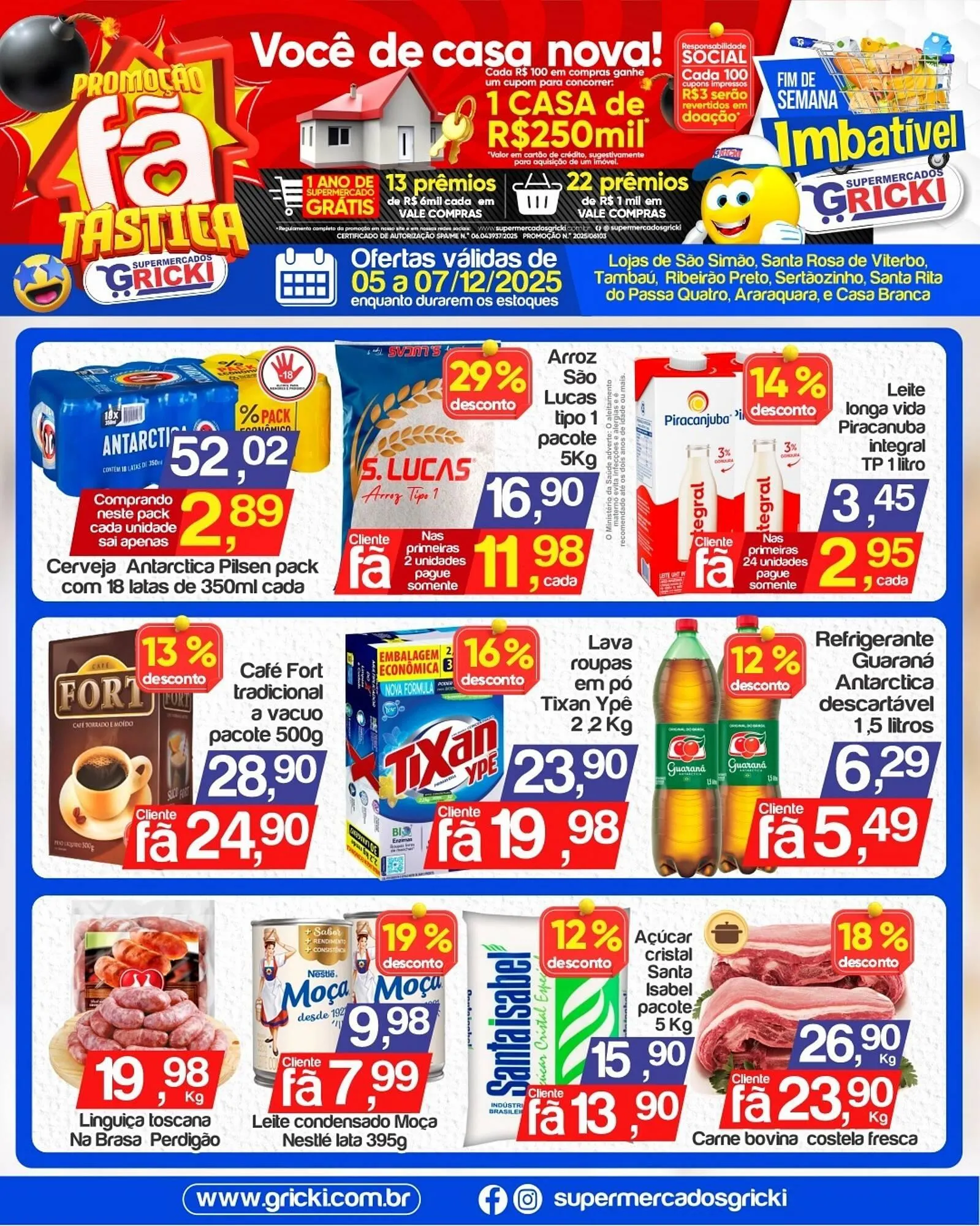 Encarte de Catálogo Supermercados Gricki 5 de dezembro até 7 de dezembro 2025 - Pagina 1